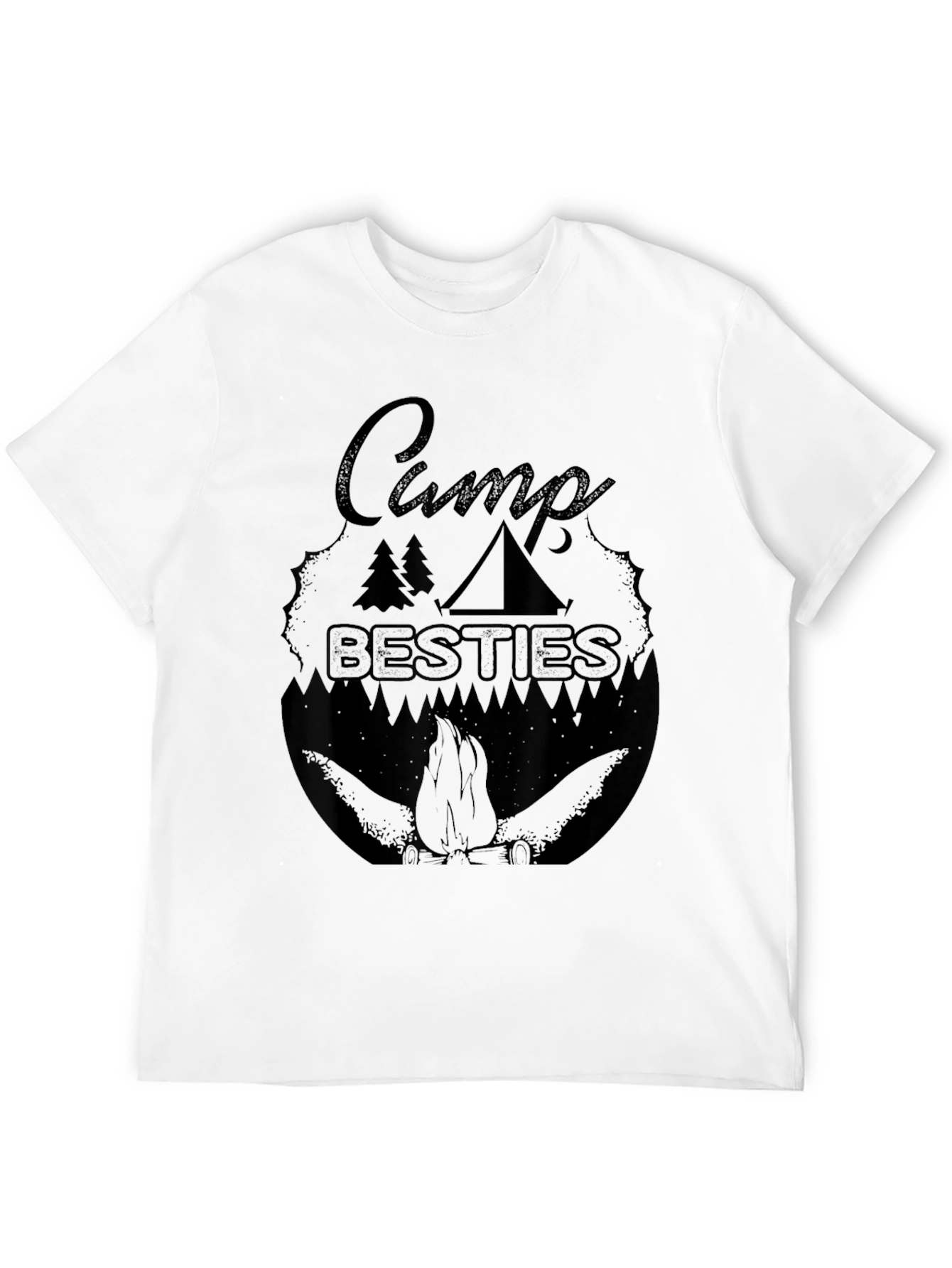 Camp Besties Graphic Tee - Black Camping T-Shirt