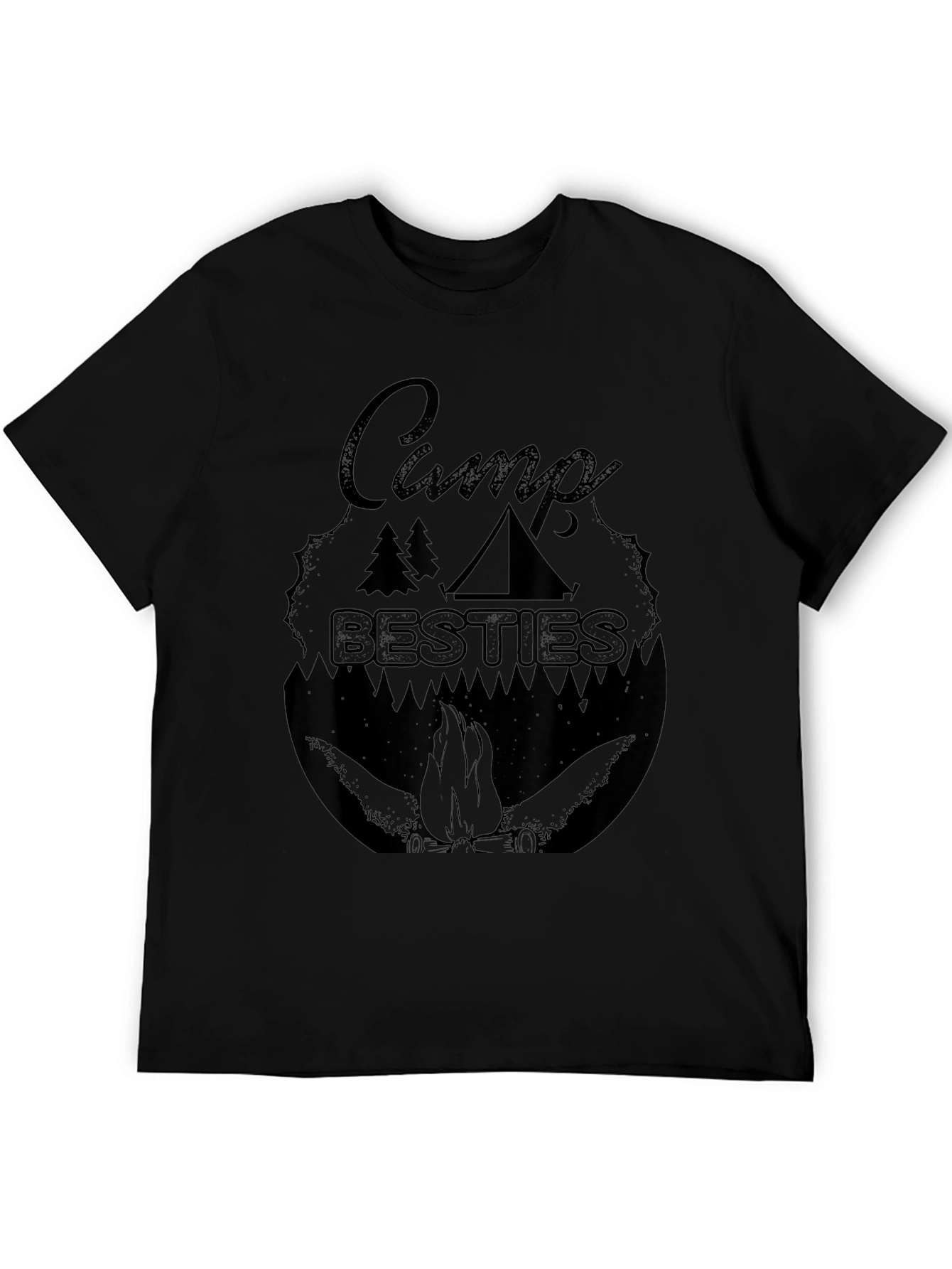Camp Besties Graphic Tee - Black Camping T-Shirt