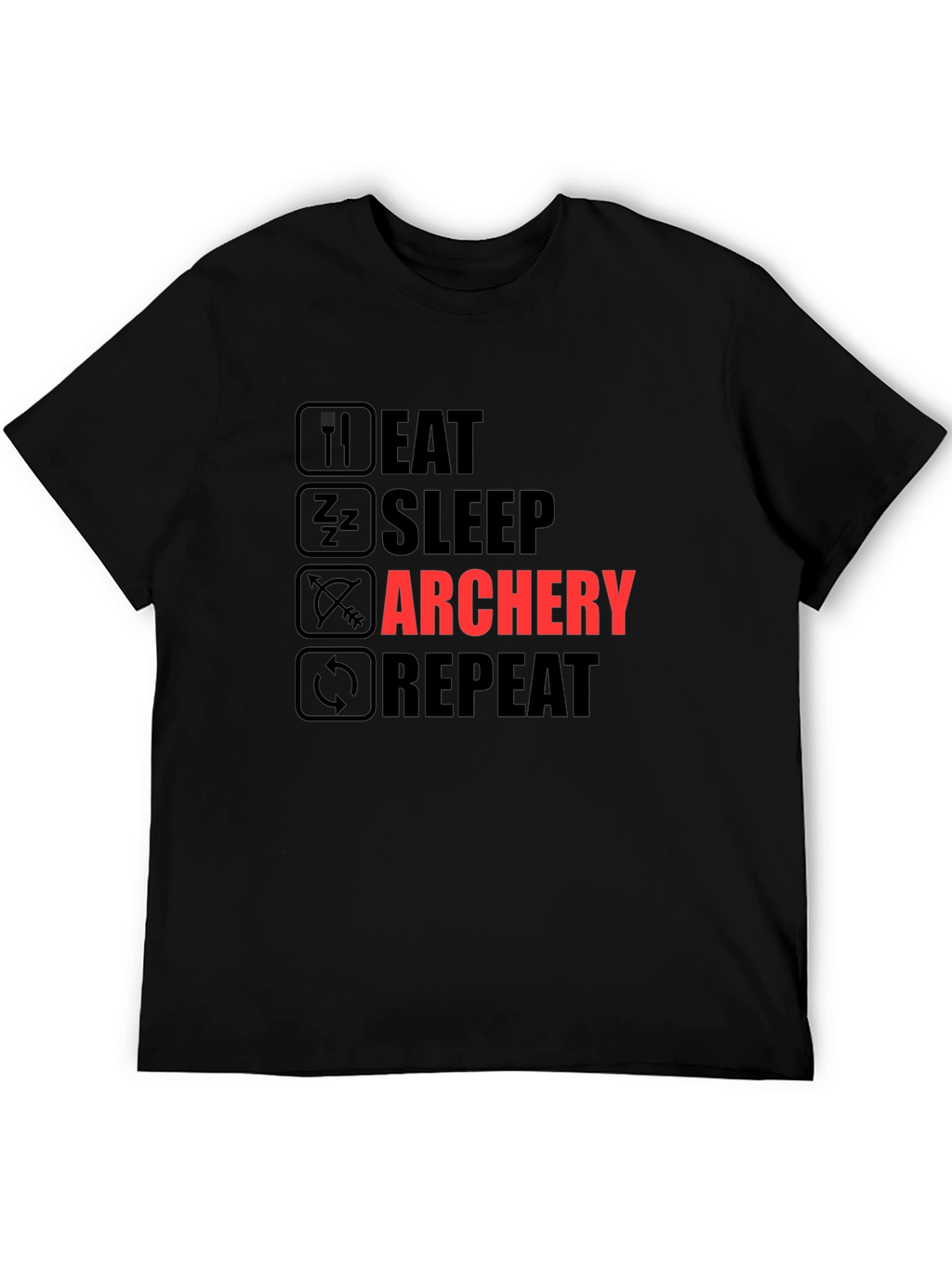 Eat Sleep Archery Repeat Graphic T-Shirt