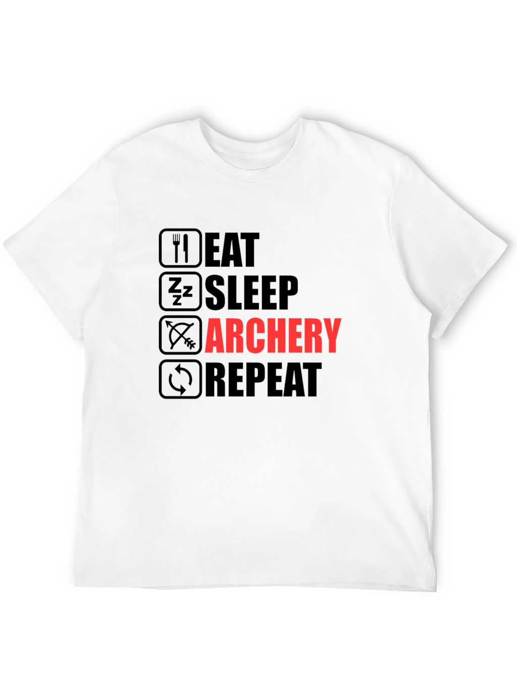 Eat Sleep Archery Repeat Graphic T-Shirt