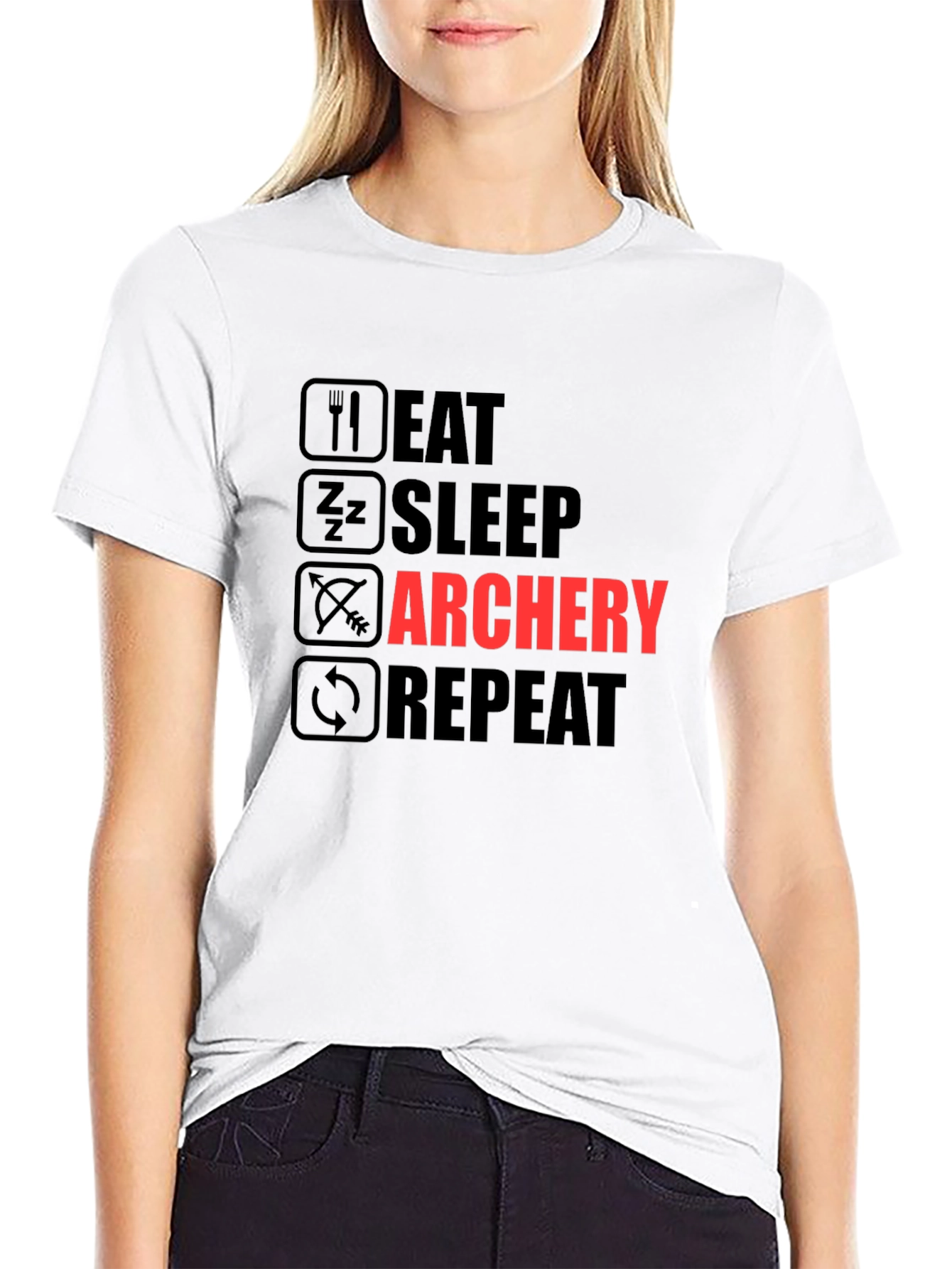 Eat Sleep Archery Repeat Graphic T-Shirt