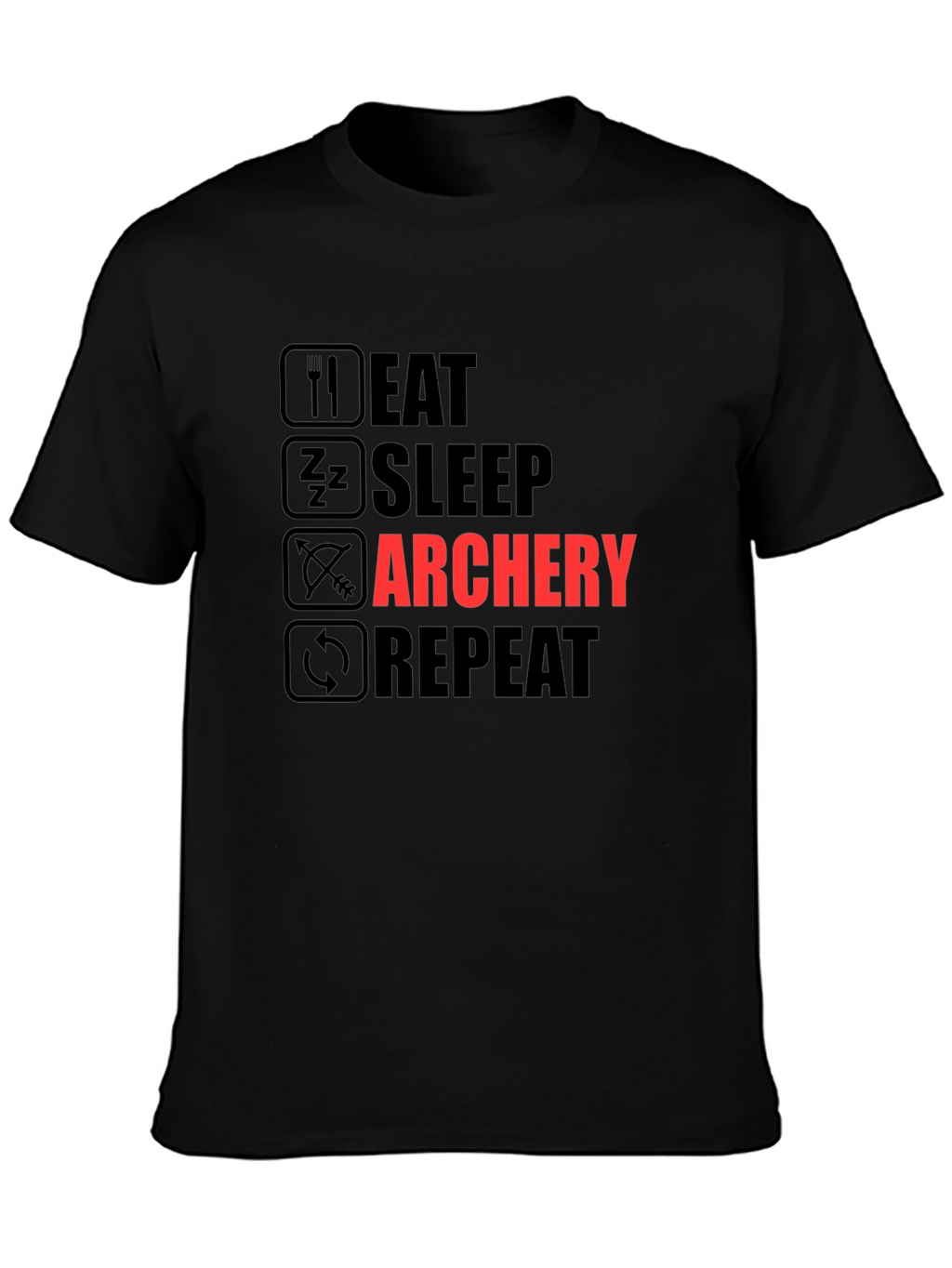 Eat Sleep Archery Repeat Graphic T-Shirt