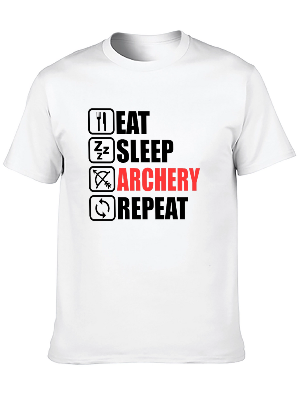 Eat Sleep Archery Repeat Graphic T-Shirt