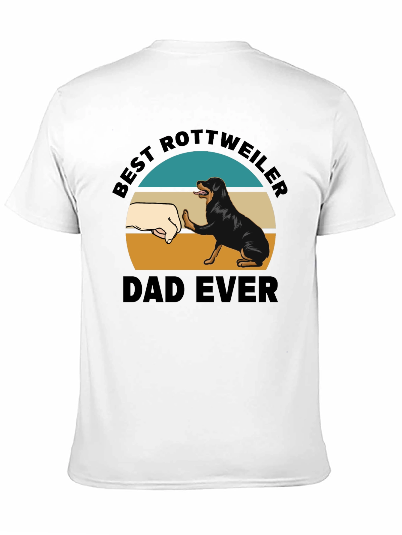 Best Rottweiler Dad Ever T-Shirt - Black