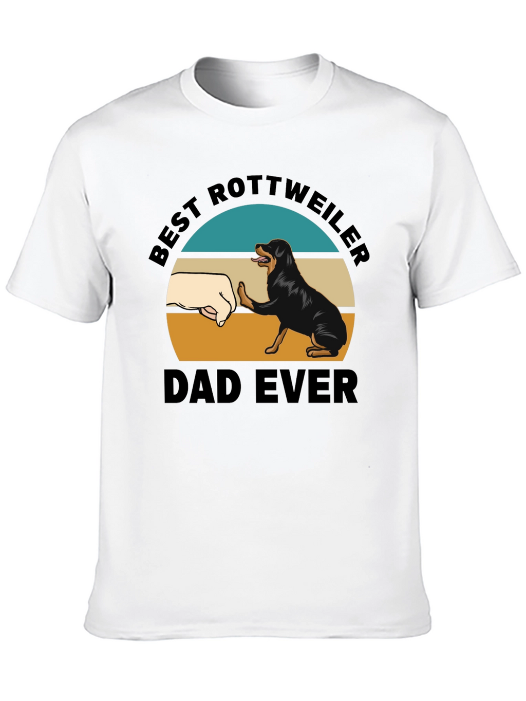 Best Rottweiler Dad Ever T-Shirt - Black