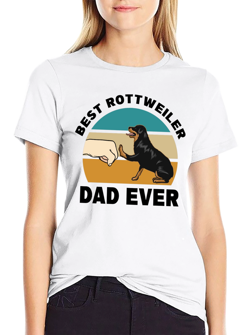 Best Rottweiler Dad Ever T-Shirt - Black