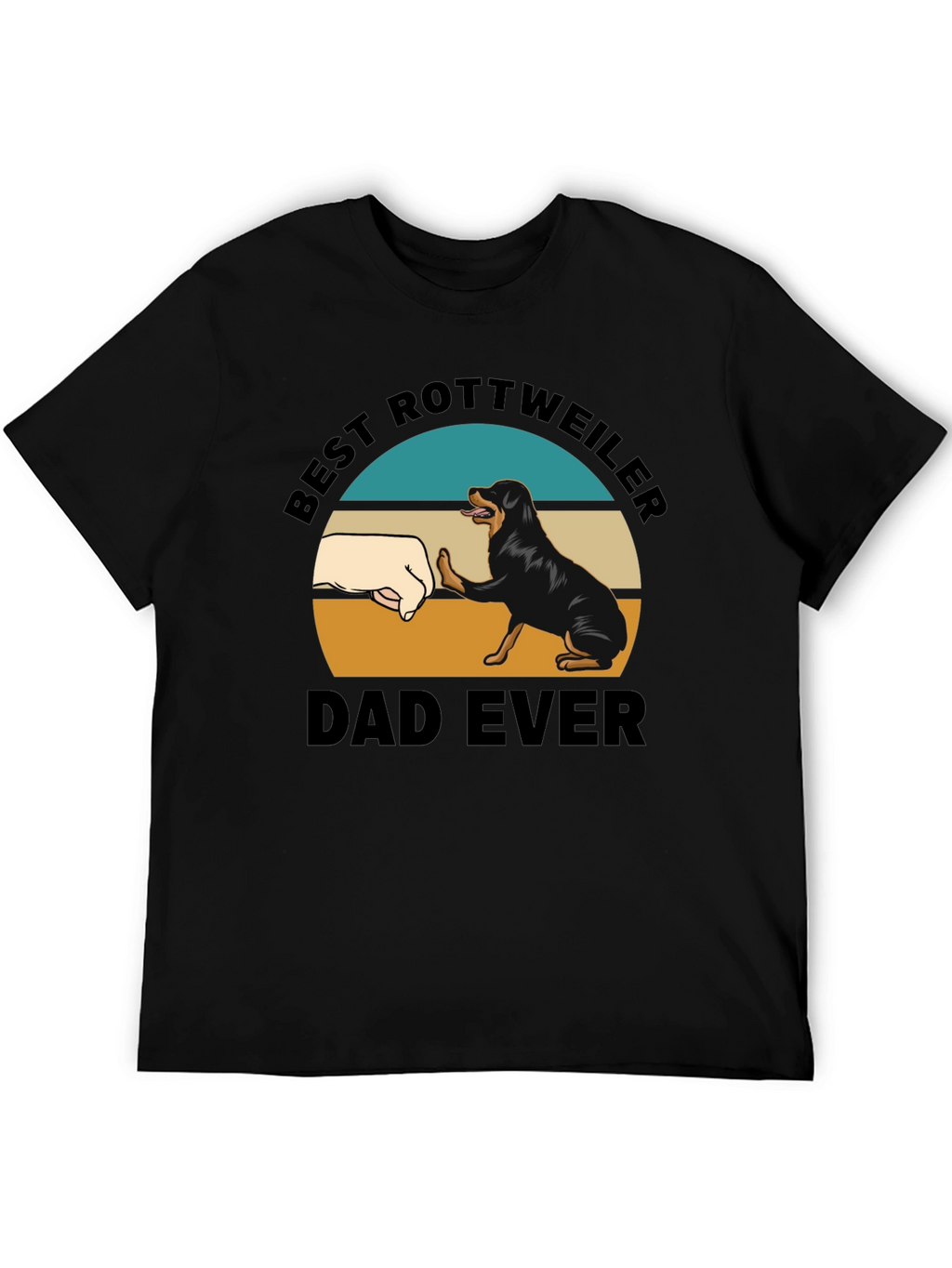 Best Rottweiler Dad Ever T-Shirt - Black