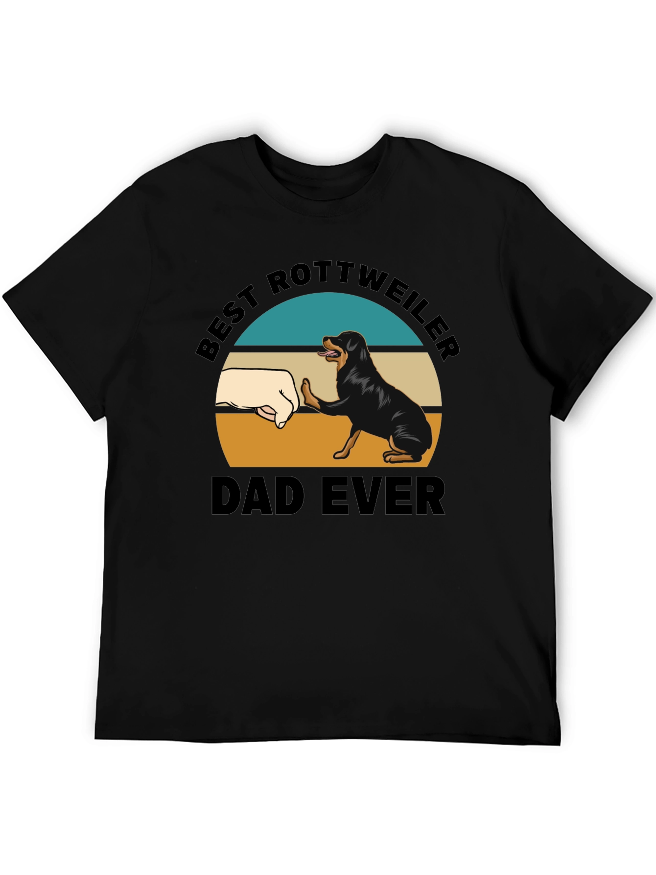 Best Rottweiler Dad Ever T-Shirt - Black