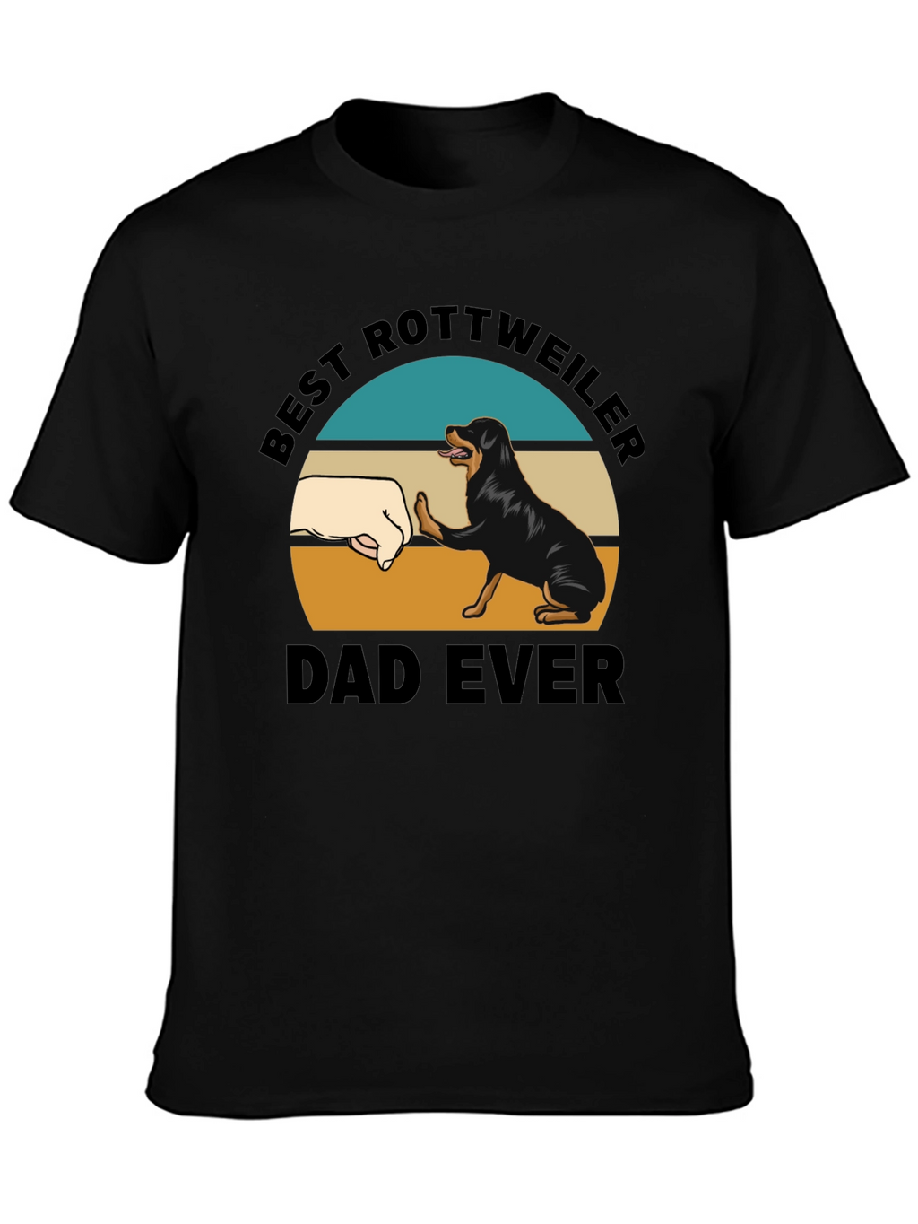 Best Rottweiler Dad Ever T-Shirt - Black
