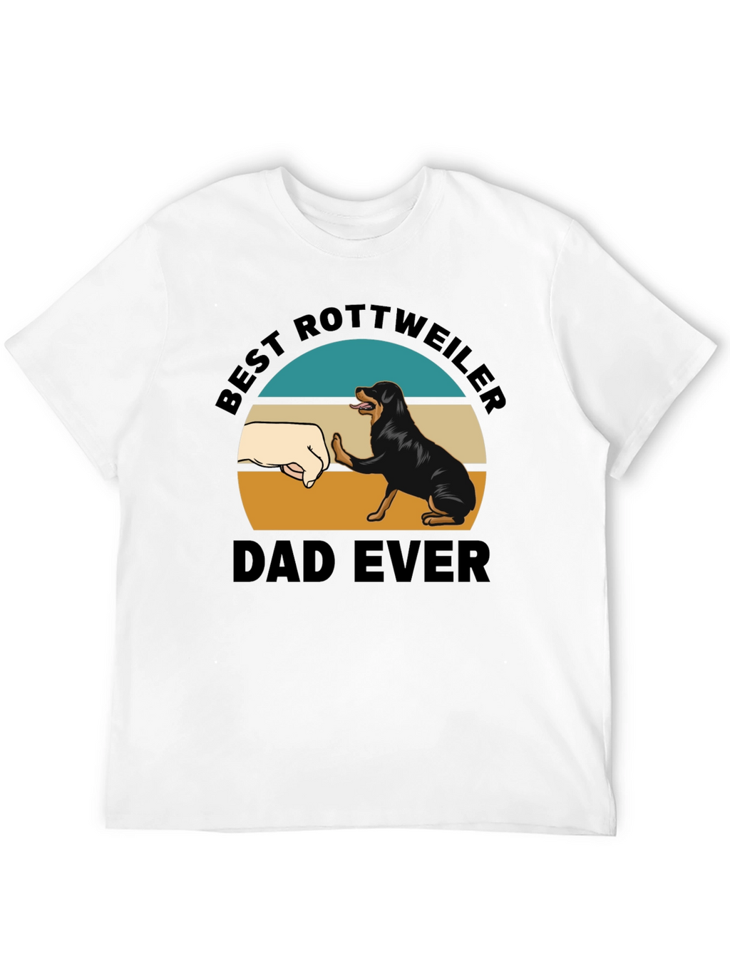 Best Rottweiler Dad Ever T-Shirt - Black