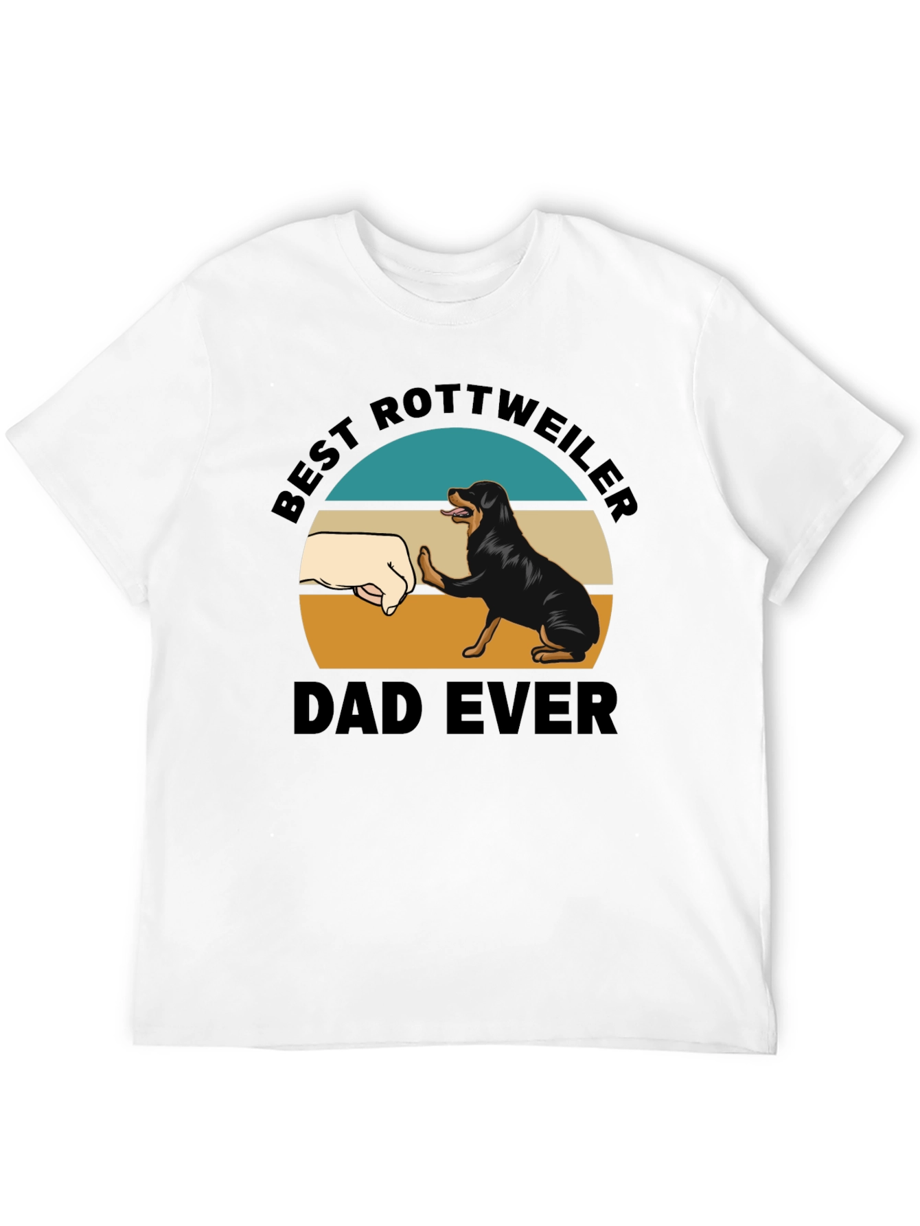 Best Rottweiler Dad Ever T-Shirt - Black