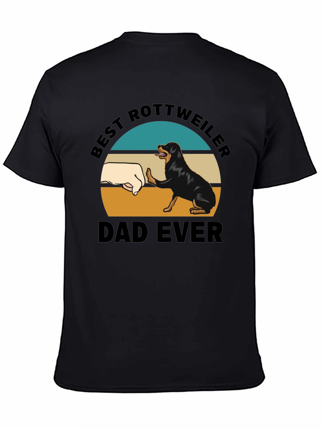 Best Rottweiler Dad Ever T-Shirt - Black