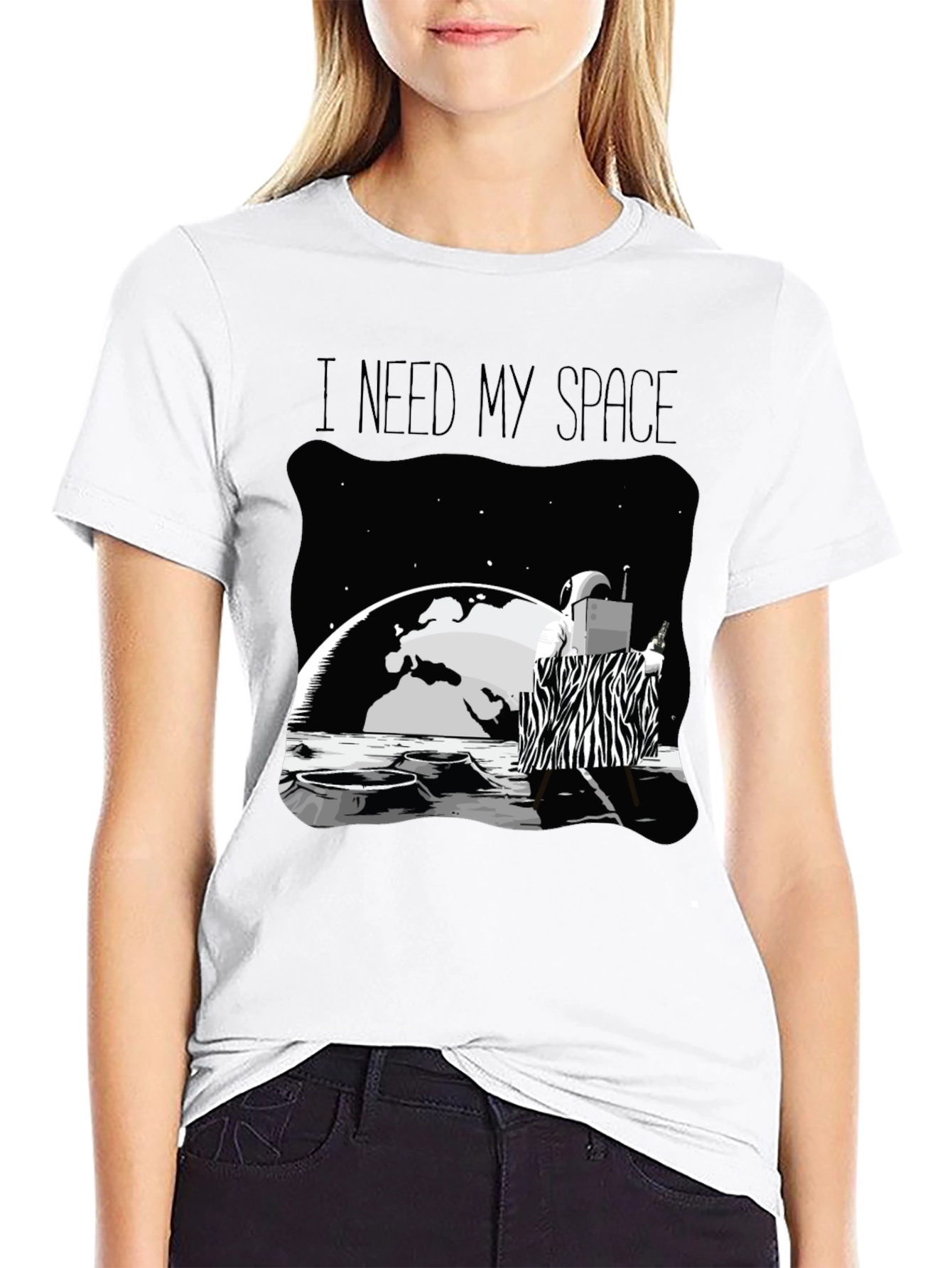 I Need My Space Graphic Tee - Unique Design Comfort Fit