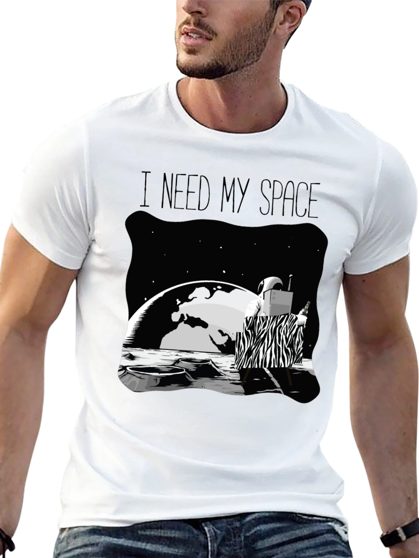 I Need My Space Graphic Tee - Unique Design Comfort Fit