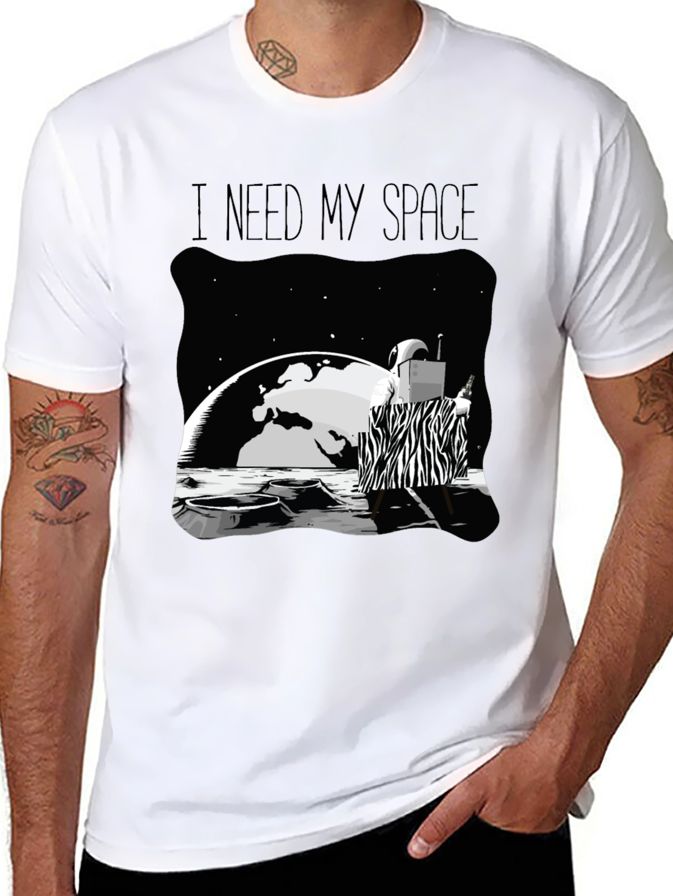 I Need My Space Graphic Tee - Unique Design Comfort Fit