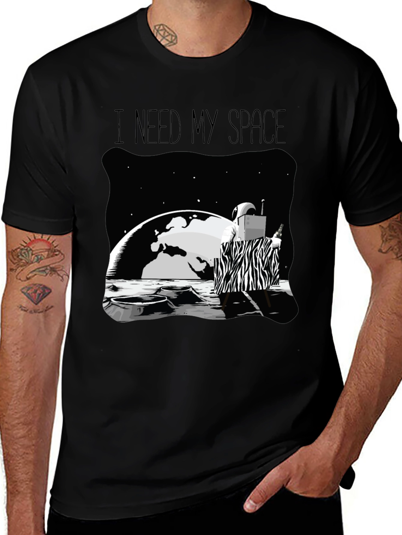 I Need My Space Graphic Tee - Unique Design Comfort Fit
