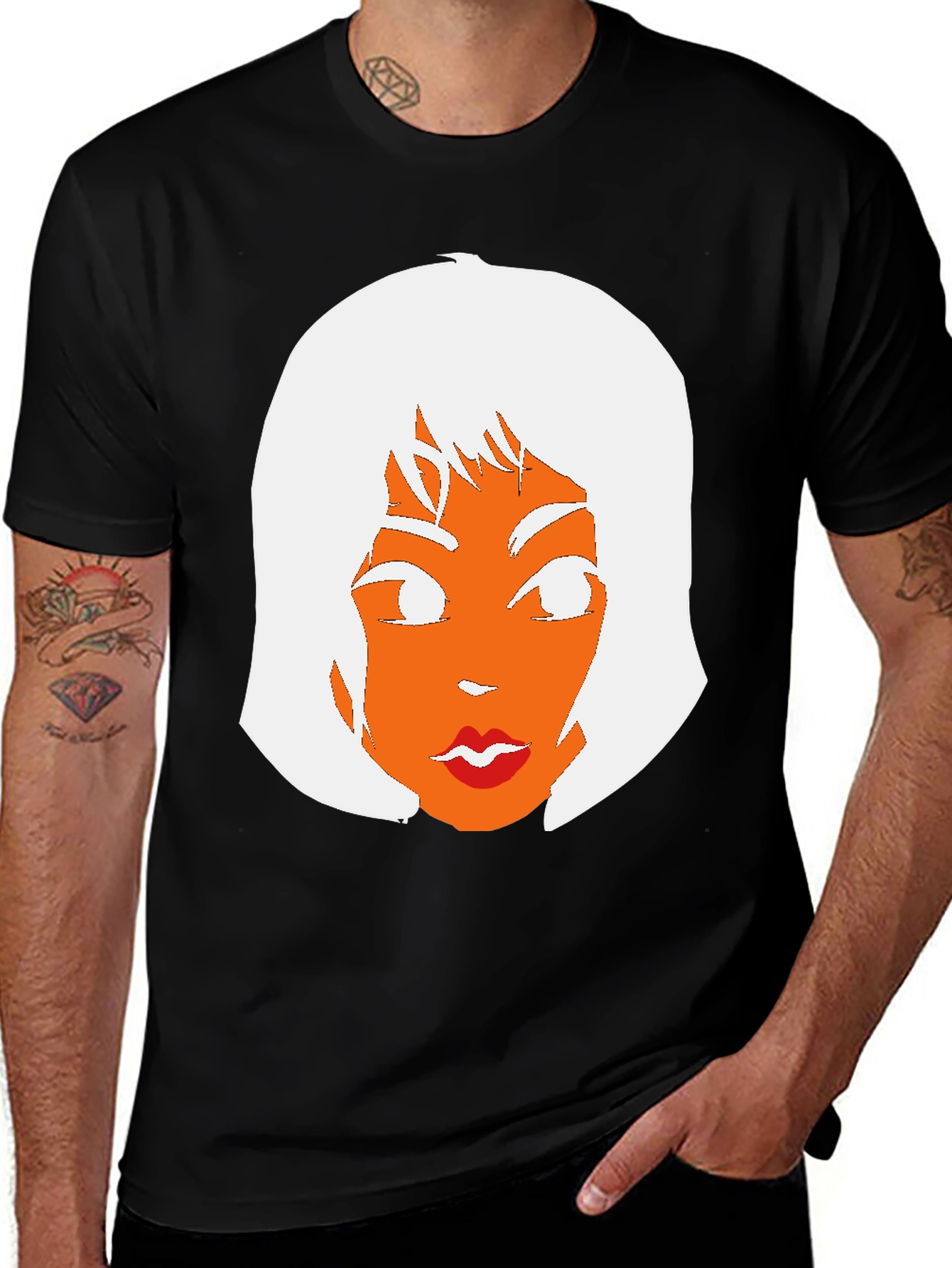 Pop Art Graphic Tee - Retro Womans Face