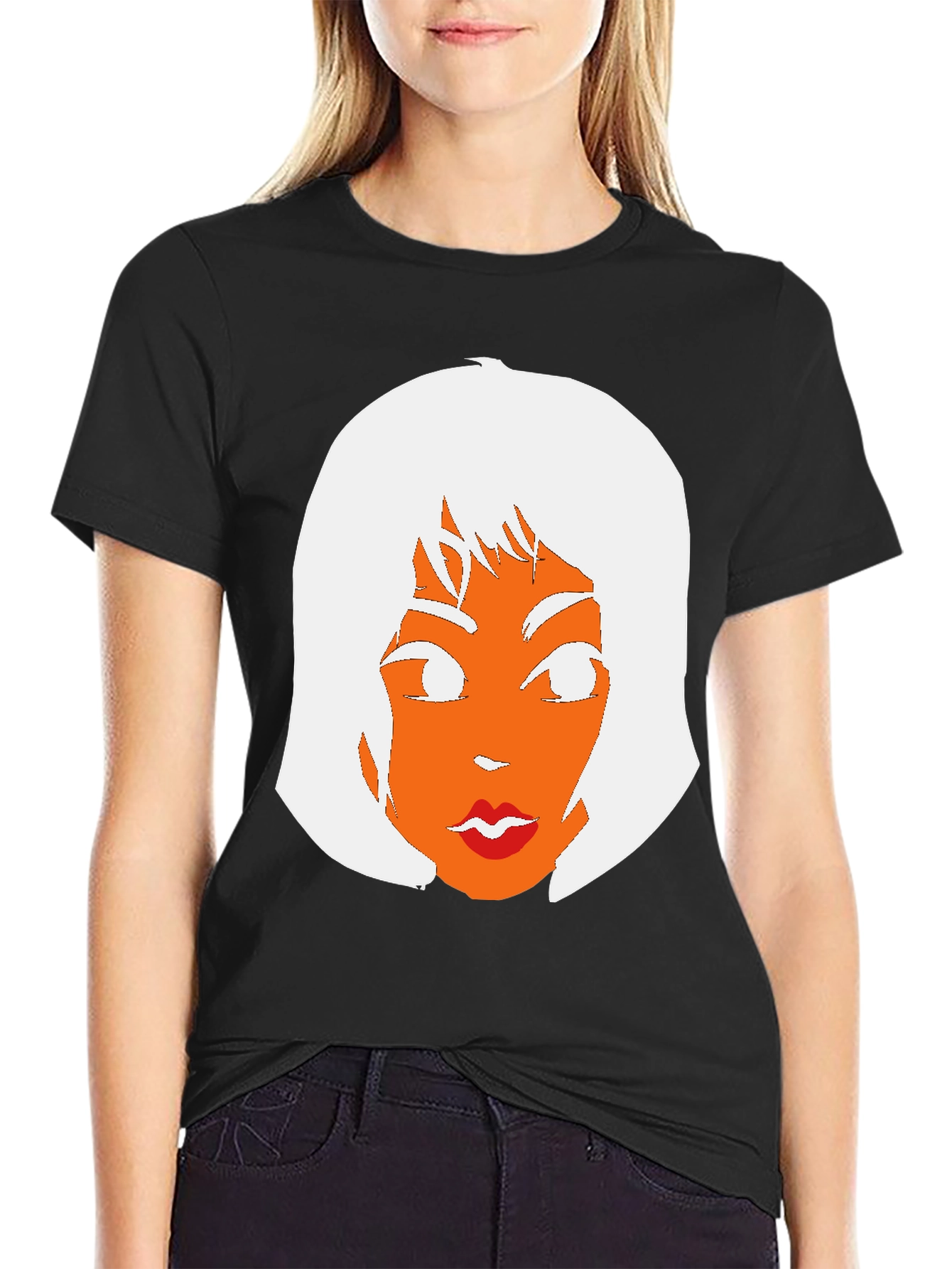 Pop Art Graphic Tee - Retro Womans Face
