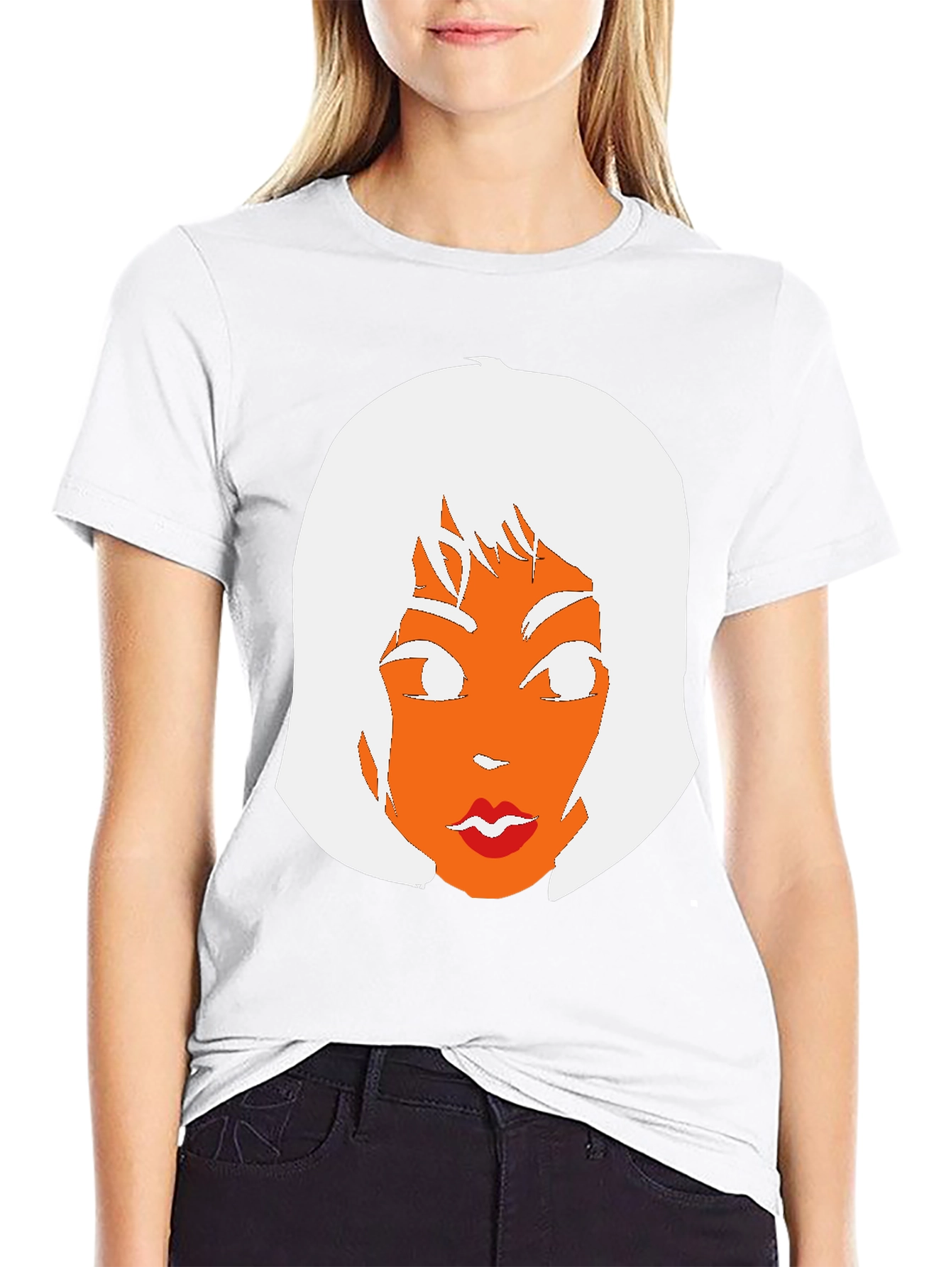 Pop Art Graphic Tee - Retro Womans Face
