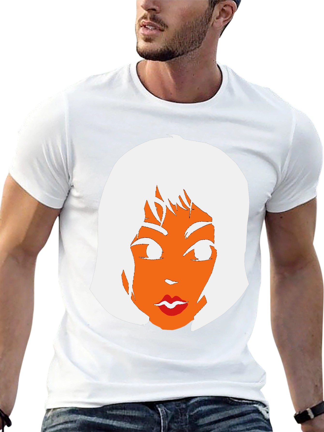 Pop Art Graphic Tee - Retro Womans Face