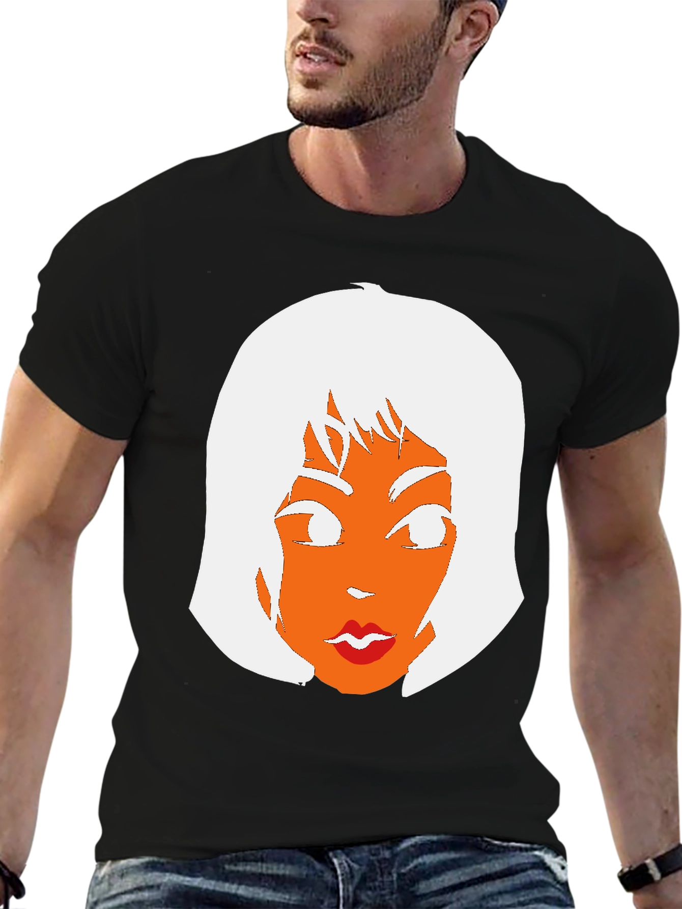 Pop Art Graphic Tee - Retro Womans Face