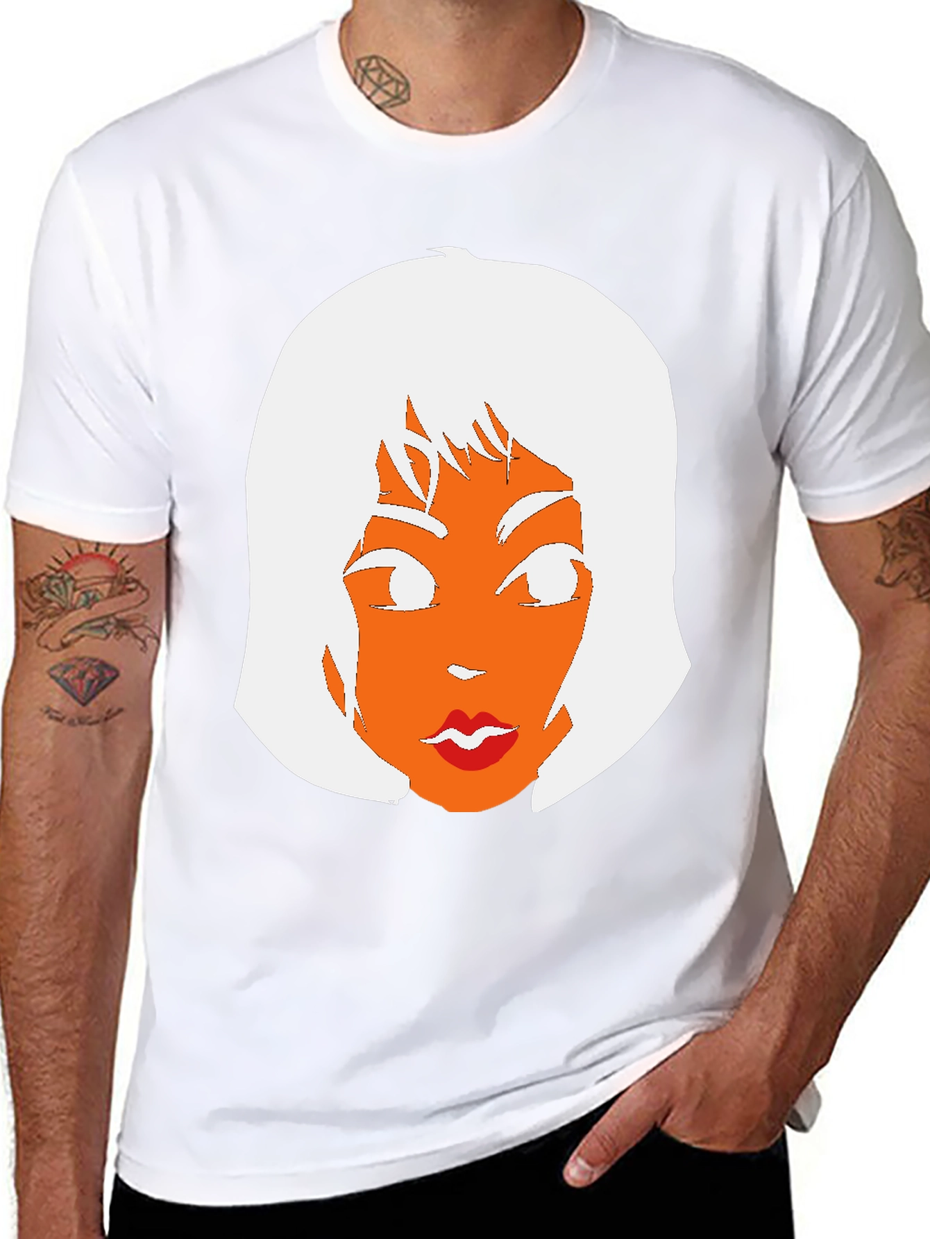 Pop Art Graphic Tee - Retro Womans Face