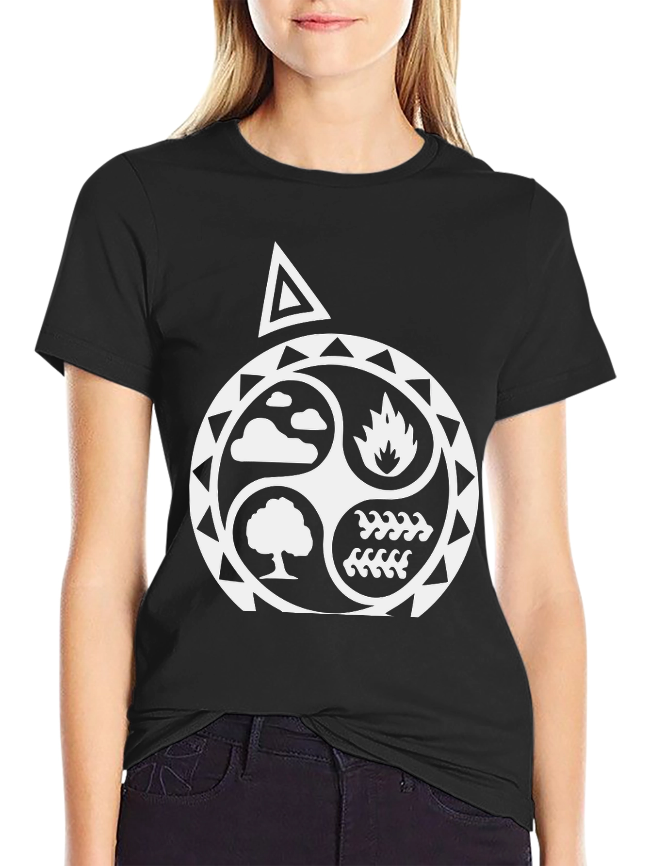 Elemental T-Shirt - Nature Fire Water Air Graphic Tee