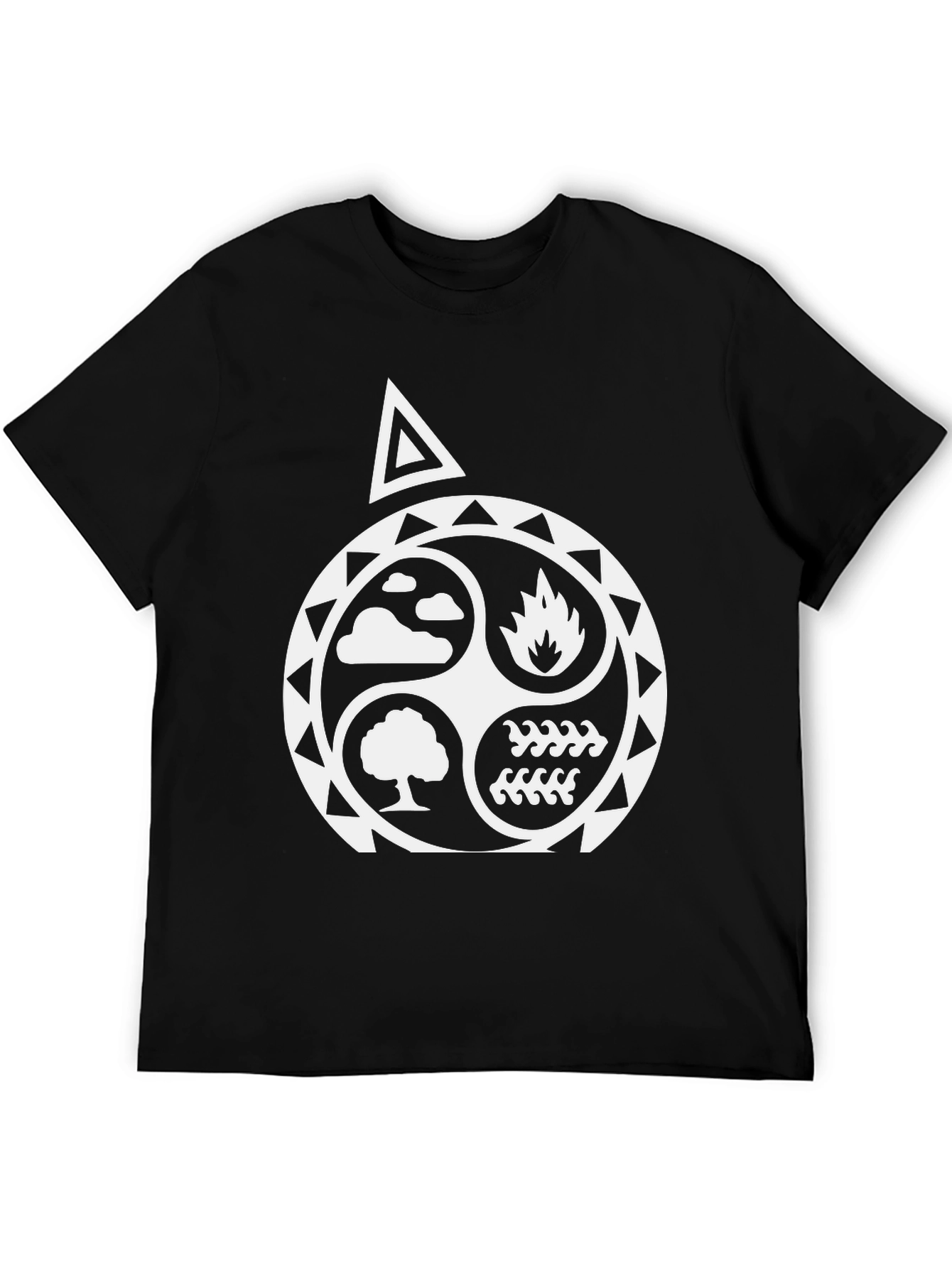 Elemental T-Shirt - Nature Fire Water Air Graphic Tee