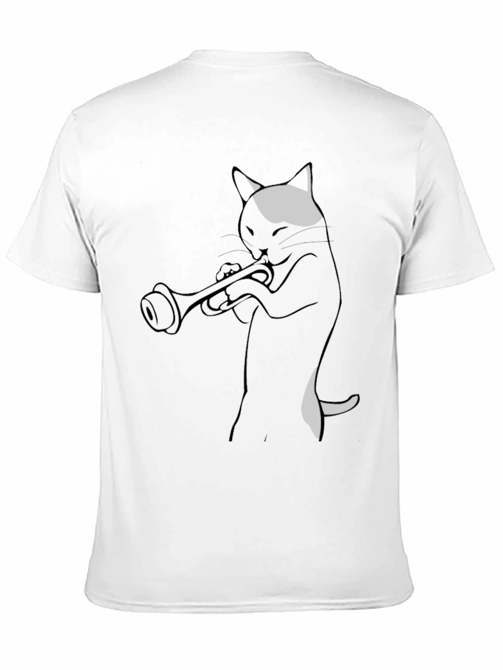 Cool Cat Trumpet Player Graphic Tee