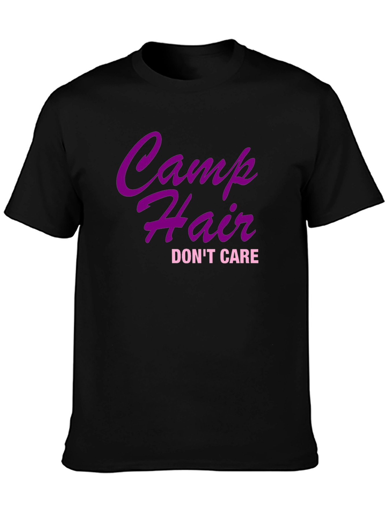 Camp Hair Dont Care Black T-Shirt
