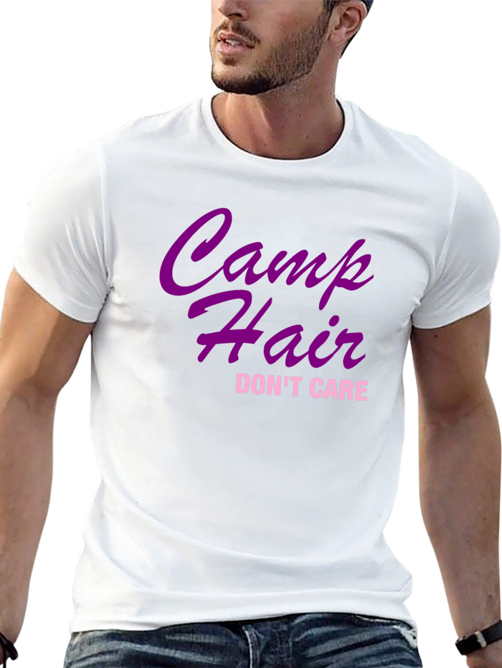 Camp Hair Dont Care Black T-Shirt
