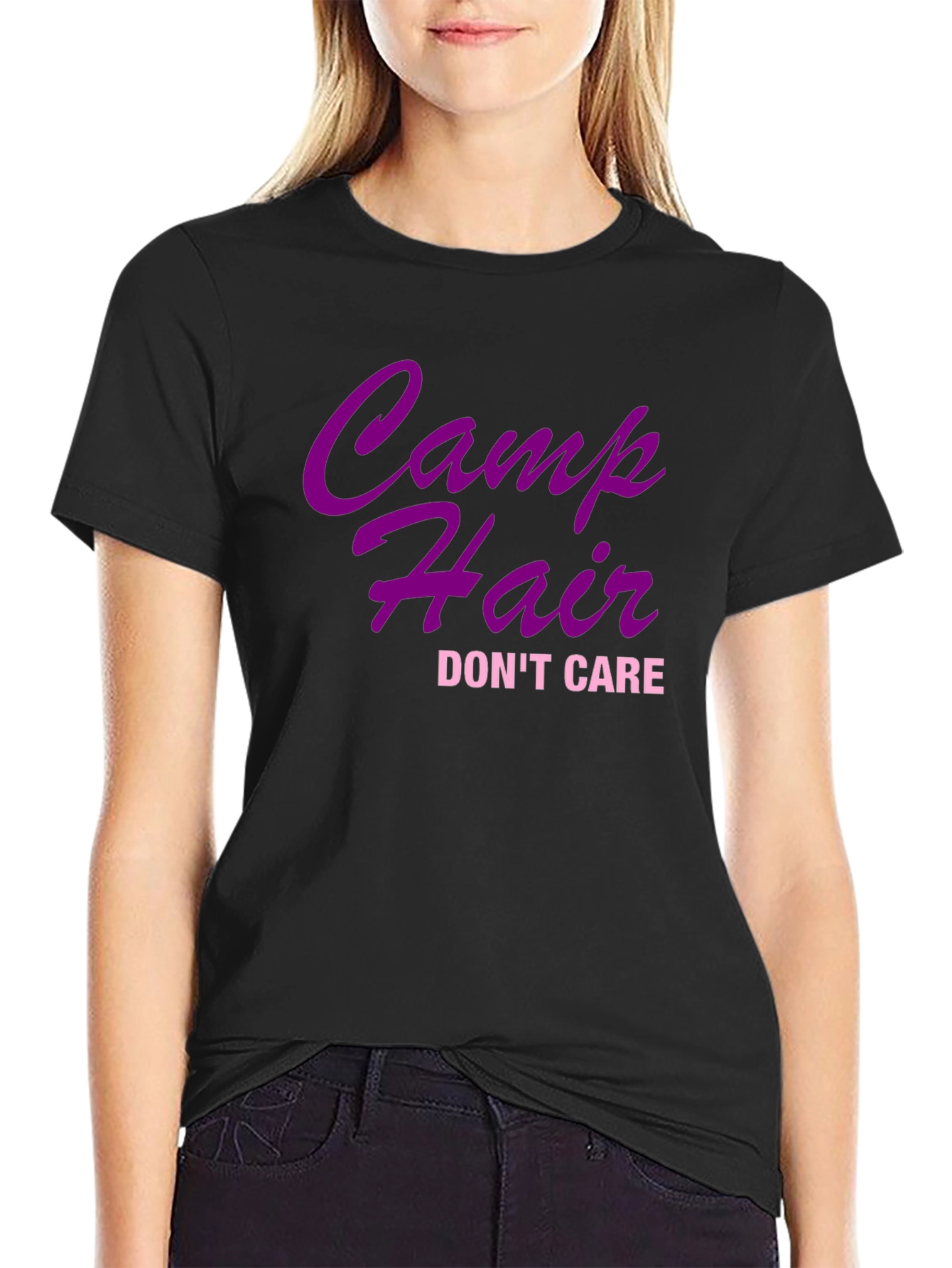 Camp Hair Dont Care Black T-Shirt