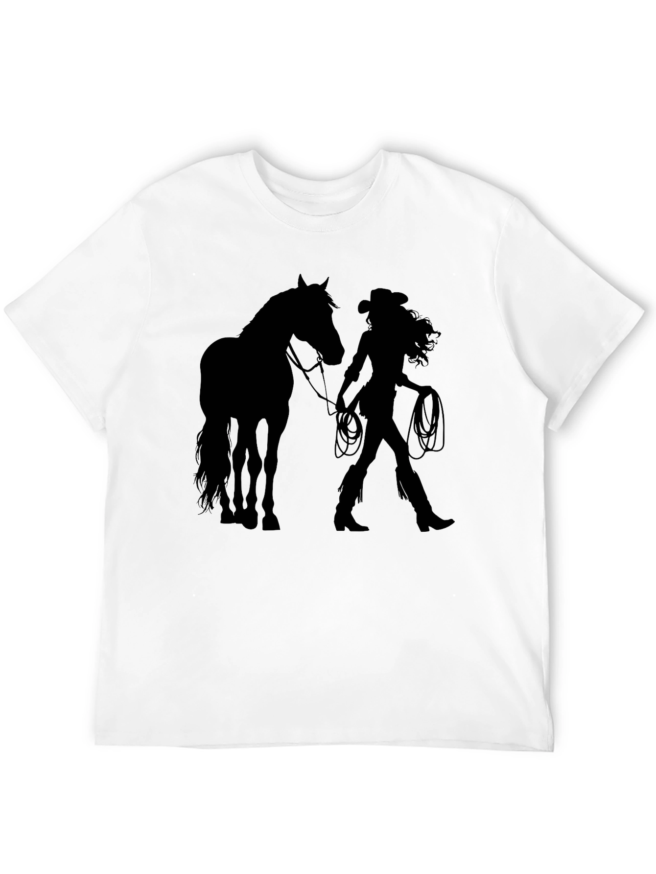 Cowgirl & Horse Graphic Tee - Western Style