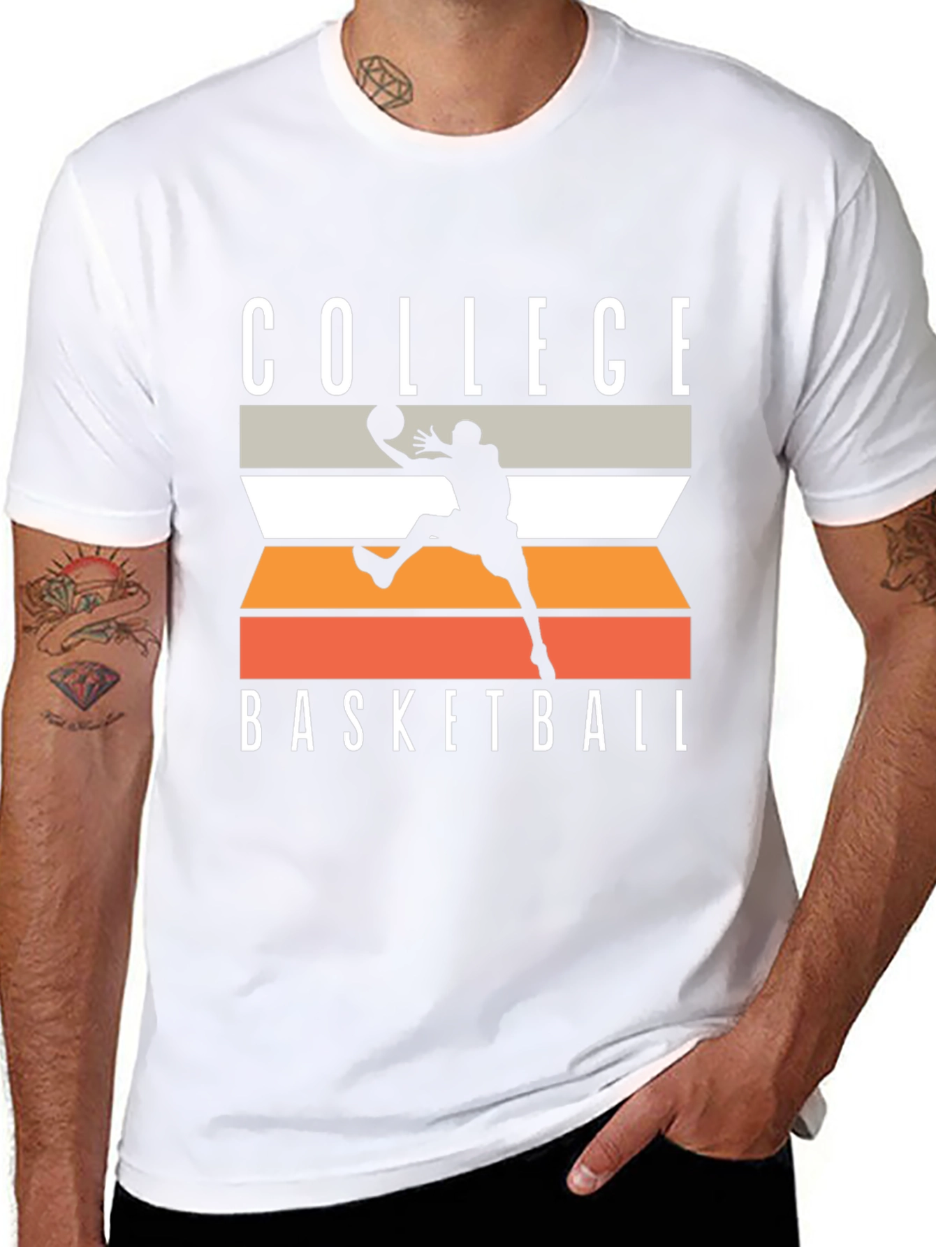 College Basketball Graphic Tee - Black