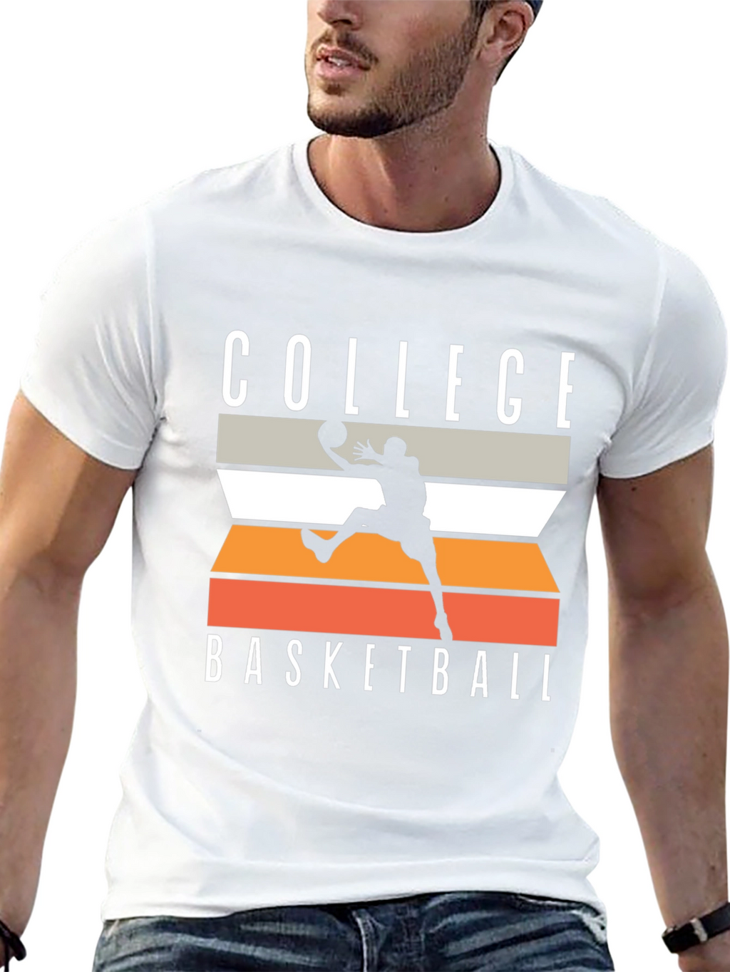 College Basketball Graphic Tee - Black