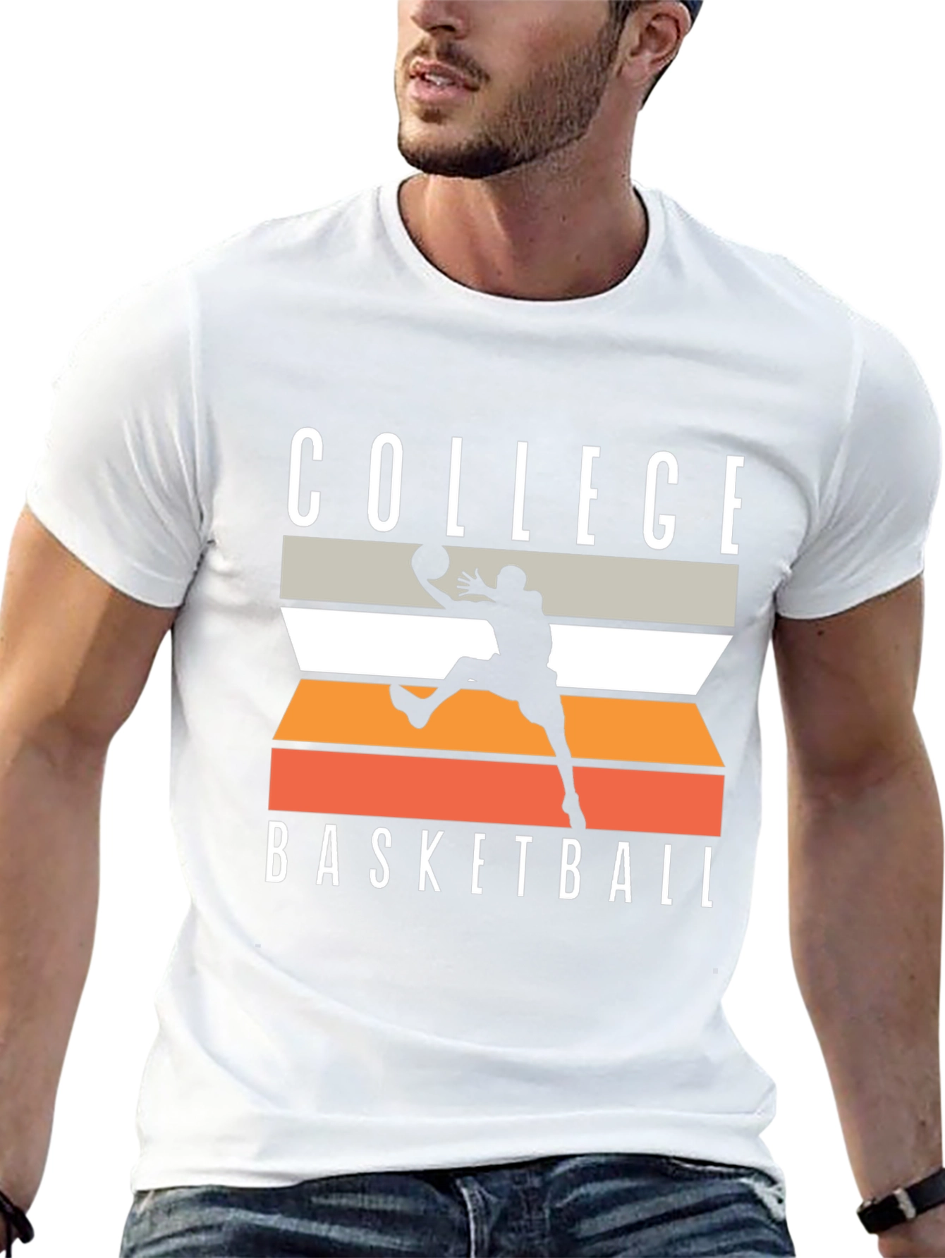 College Basketball Graphic Tee - Black