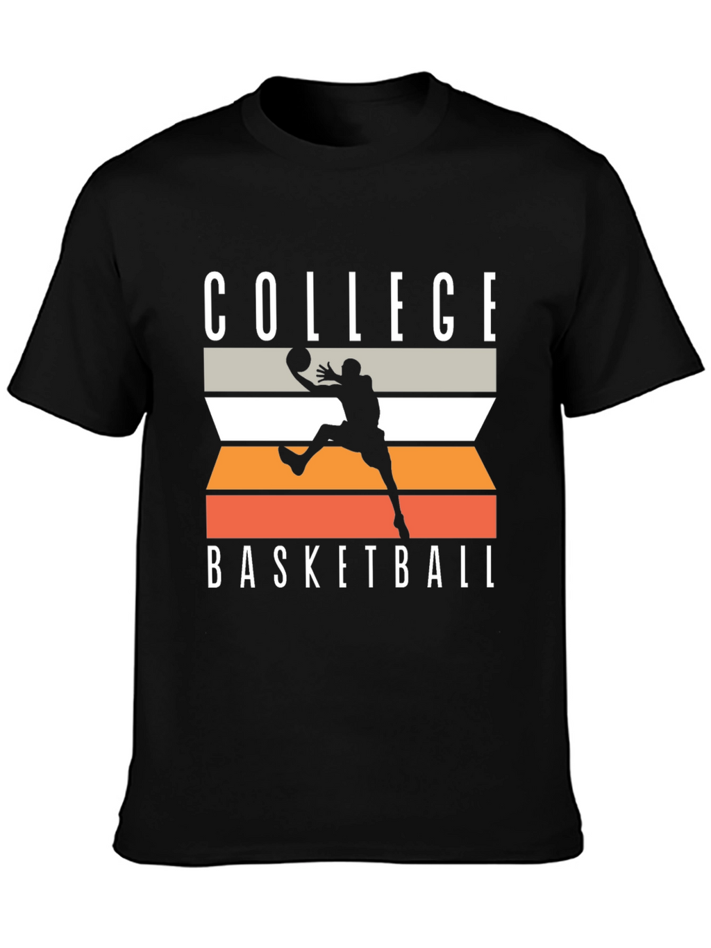 College Basketball Graphic Tee - Black
