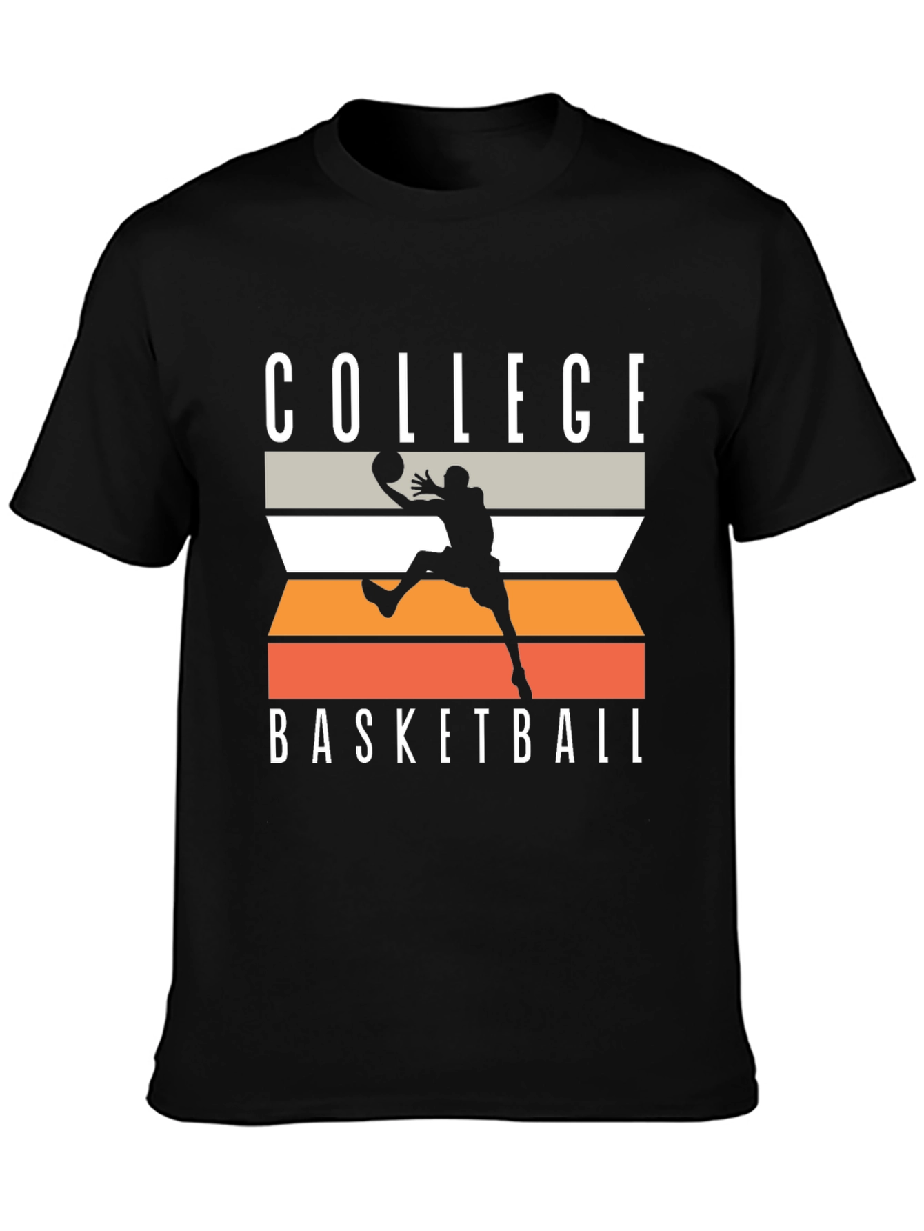 College Basketball Graphic Tee - Black
