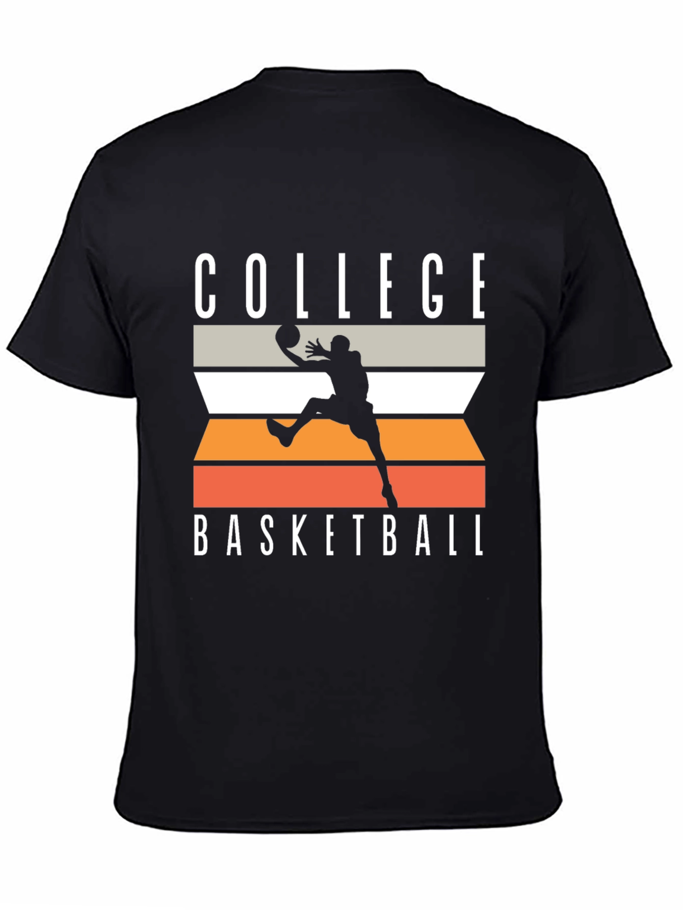 College Basketball Graphic Tee - Black