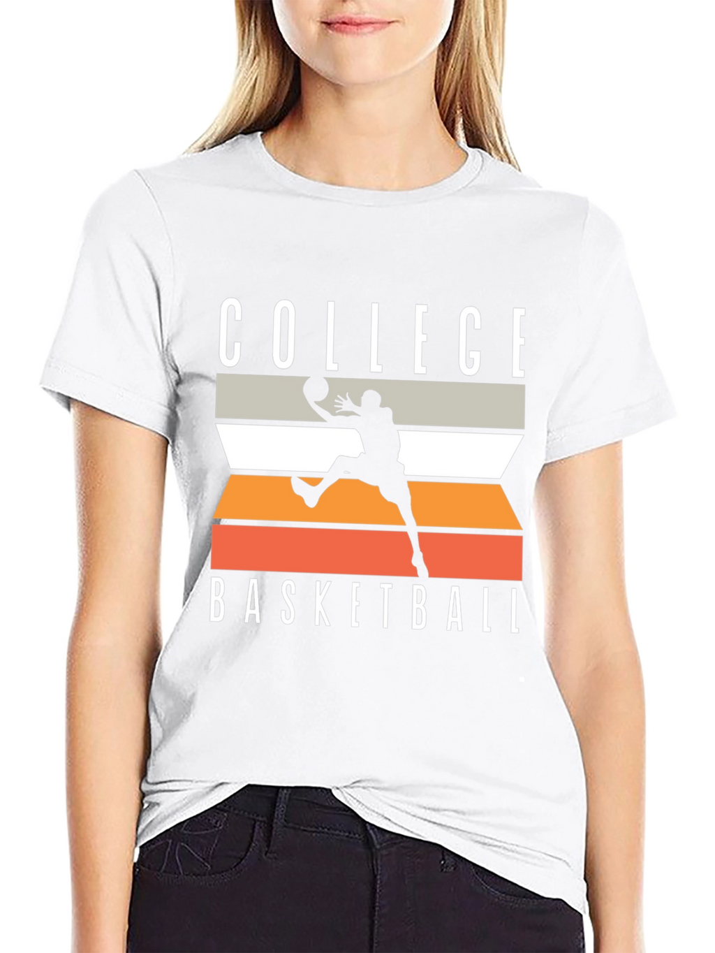 College Basketball Graphic Tee - Black