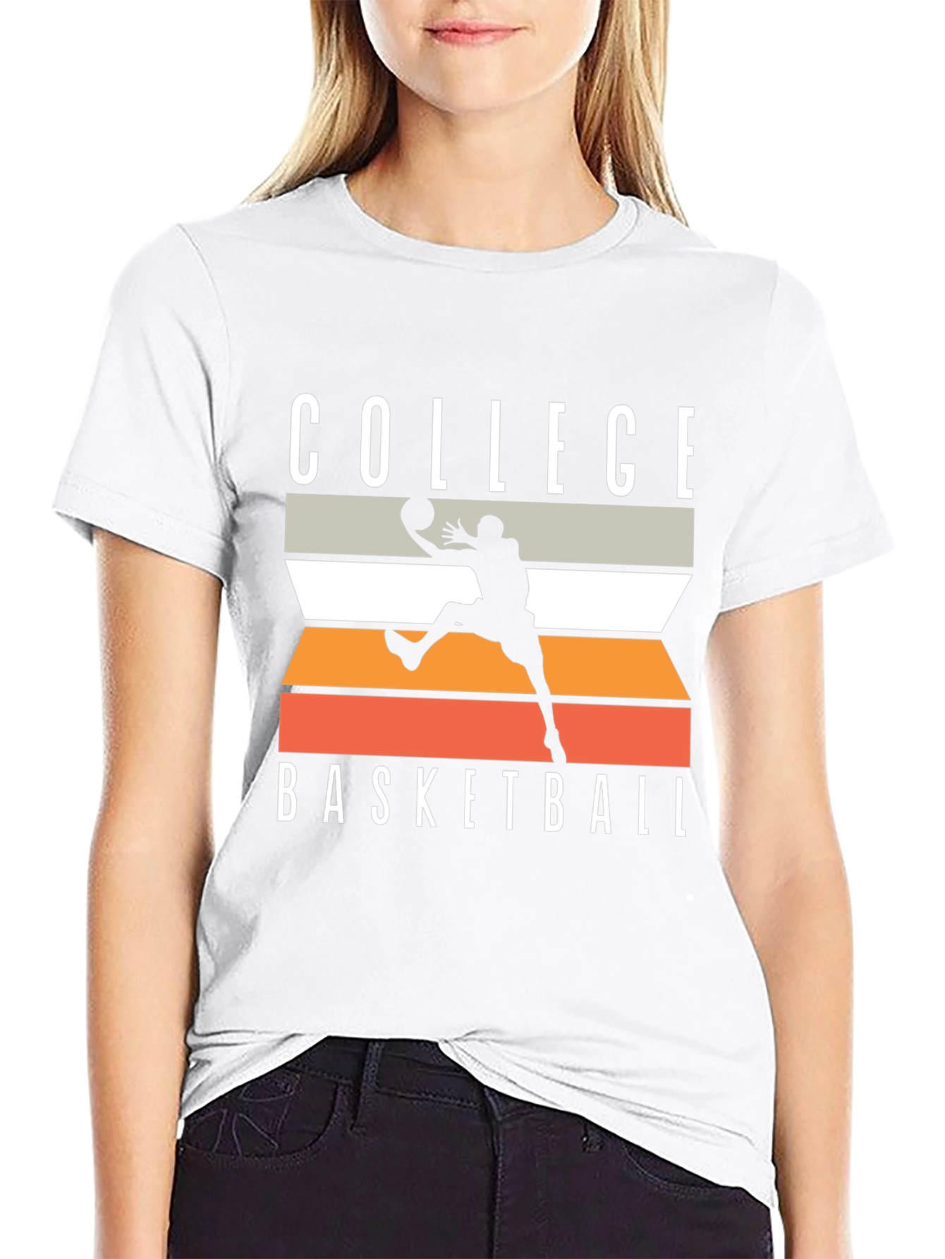 College Basketball Graphic Tee - Black