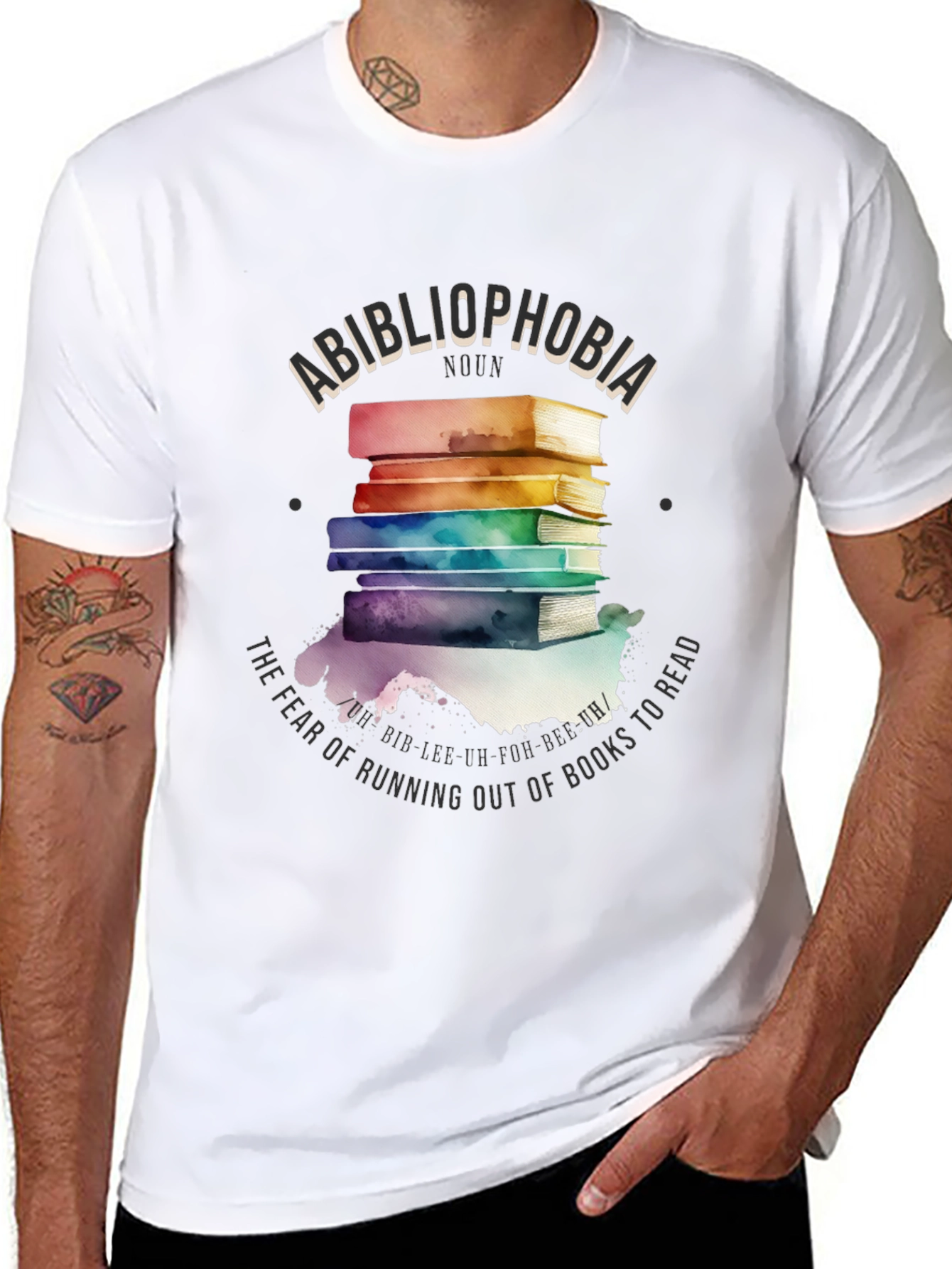 Bibliophobia Book Lover Graphic Tee