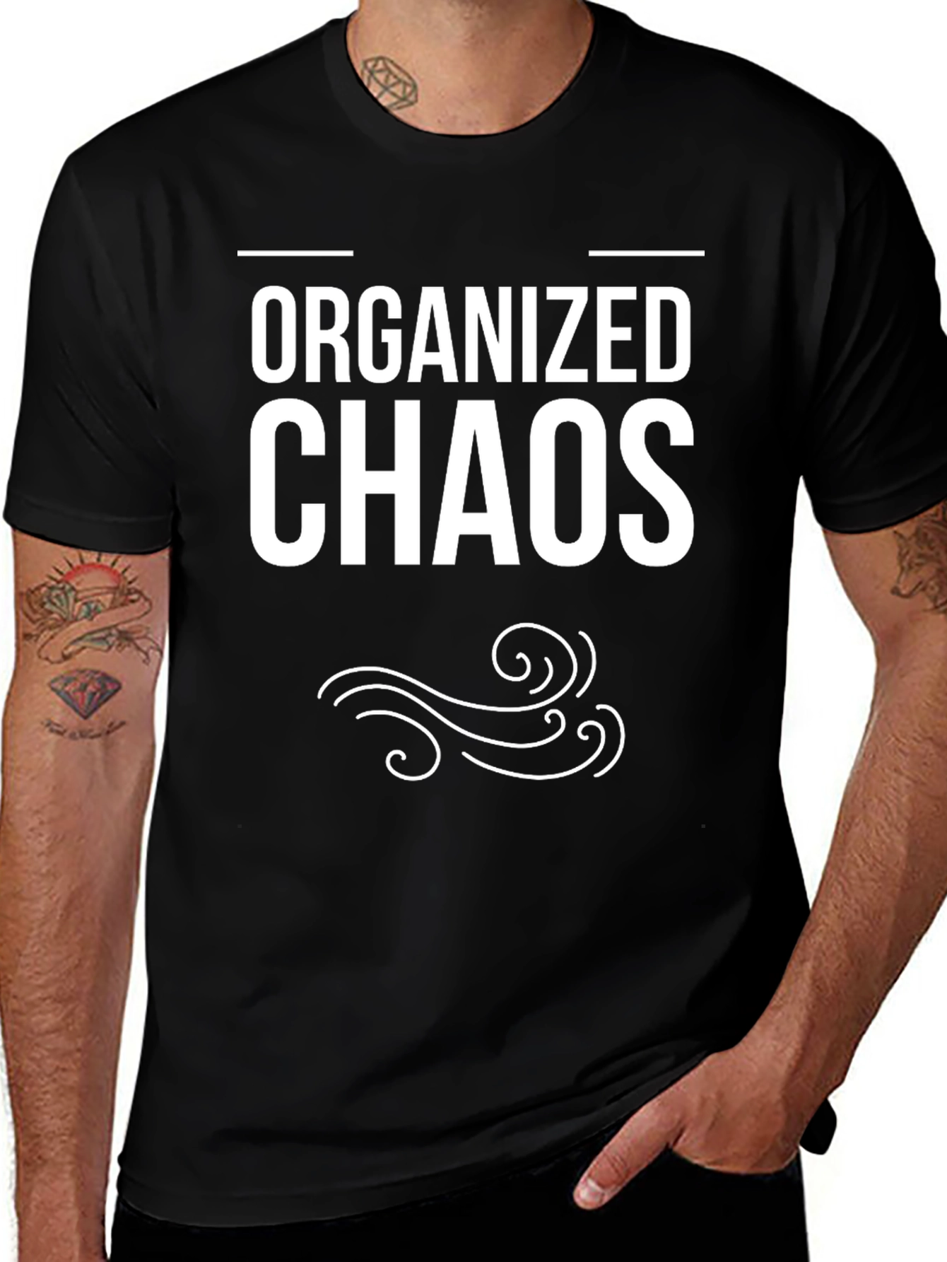 Organized Chaos Graphic T-Shirt - Trendy Tee