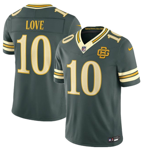 Men's Green Bay Packers #10 Jordan Love Dark Green 2026 F.U.S.E. Rivalries Collection Limited Football Stitched Jersey