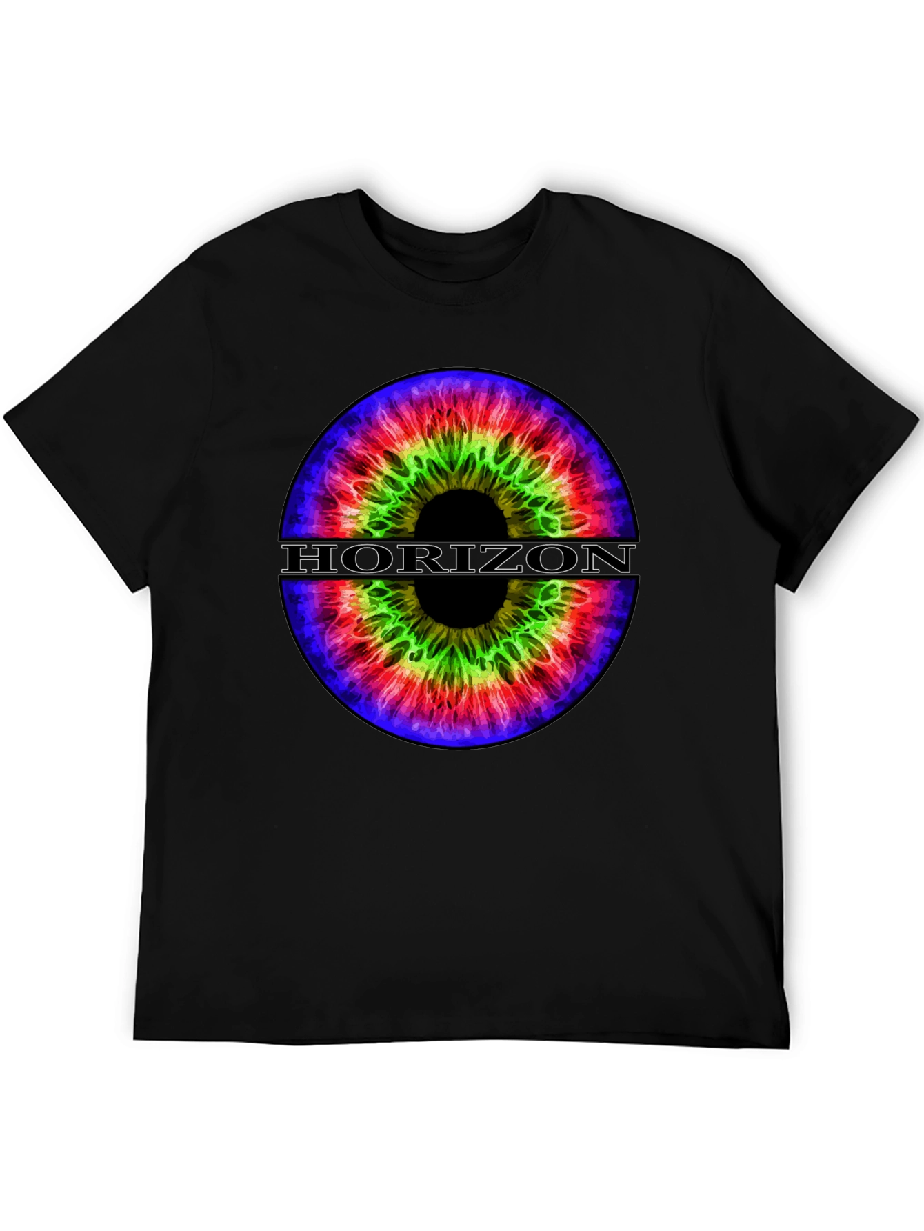 Horizon Eye Graphic Tee - Stylish Black T-Shirt