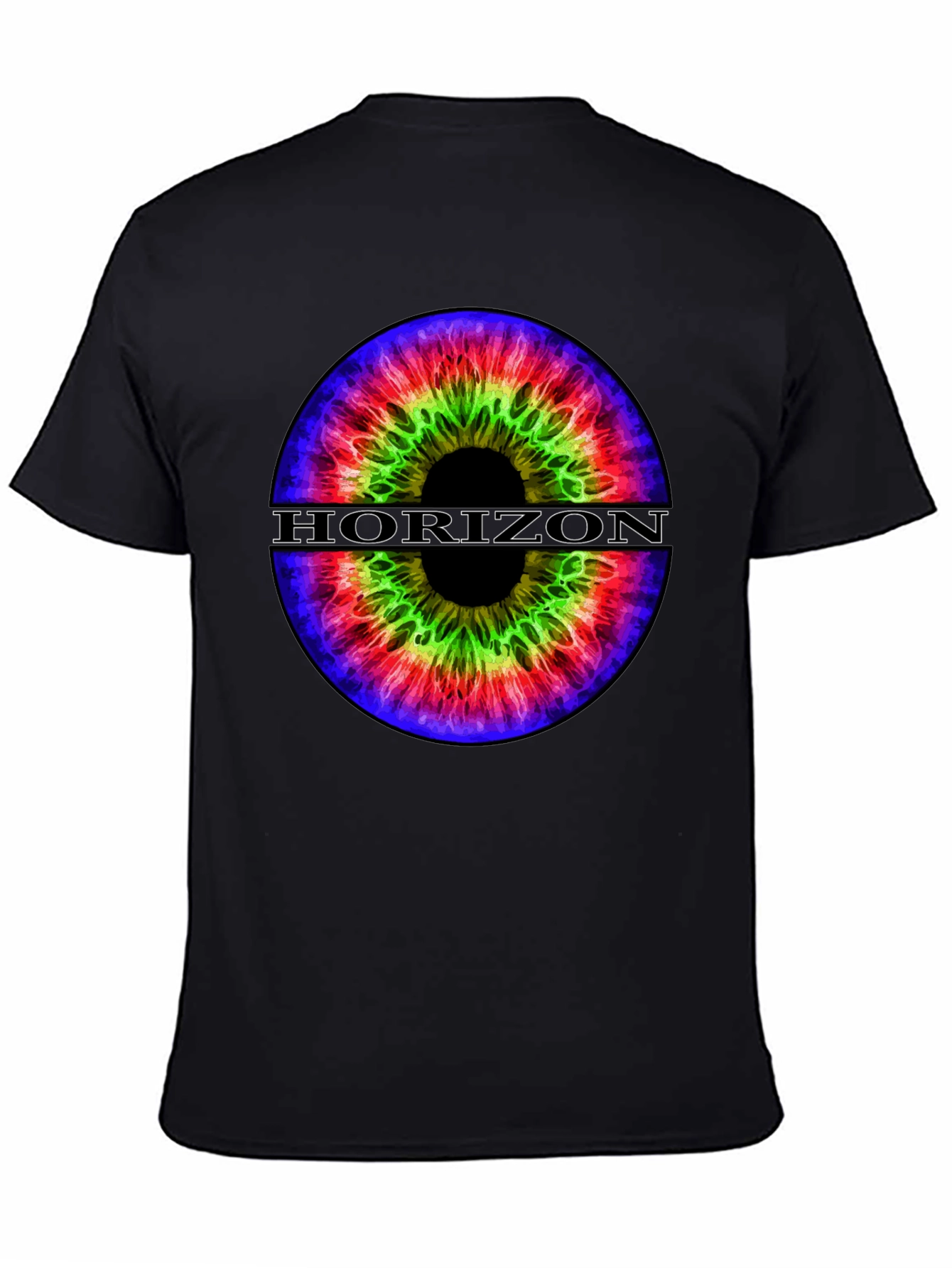 Horizon Eye Graphic Tee - Stylish Black T-Shirt