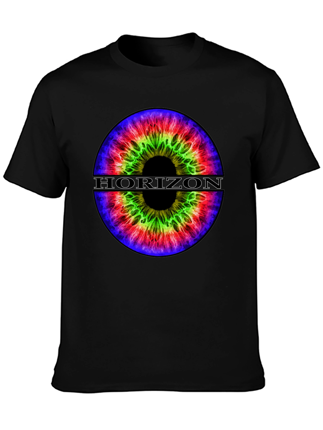 Horizon Eye Graphic Tee - Stylish Black T-Shirt