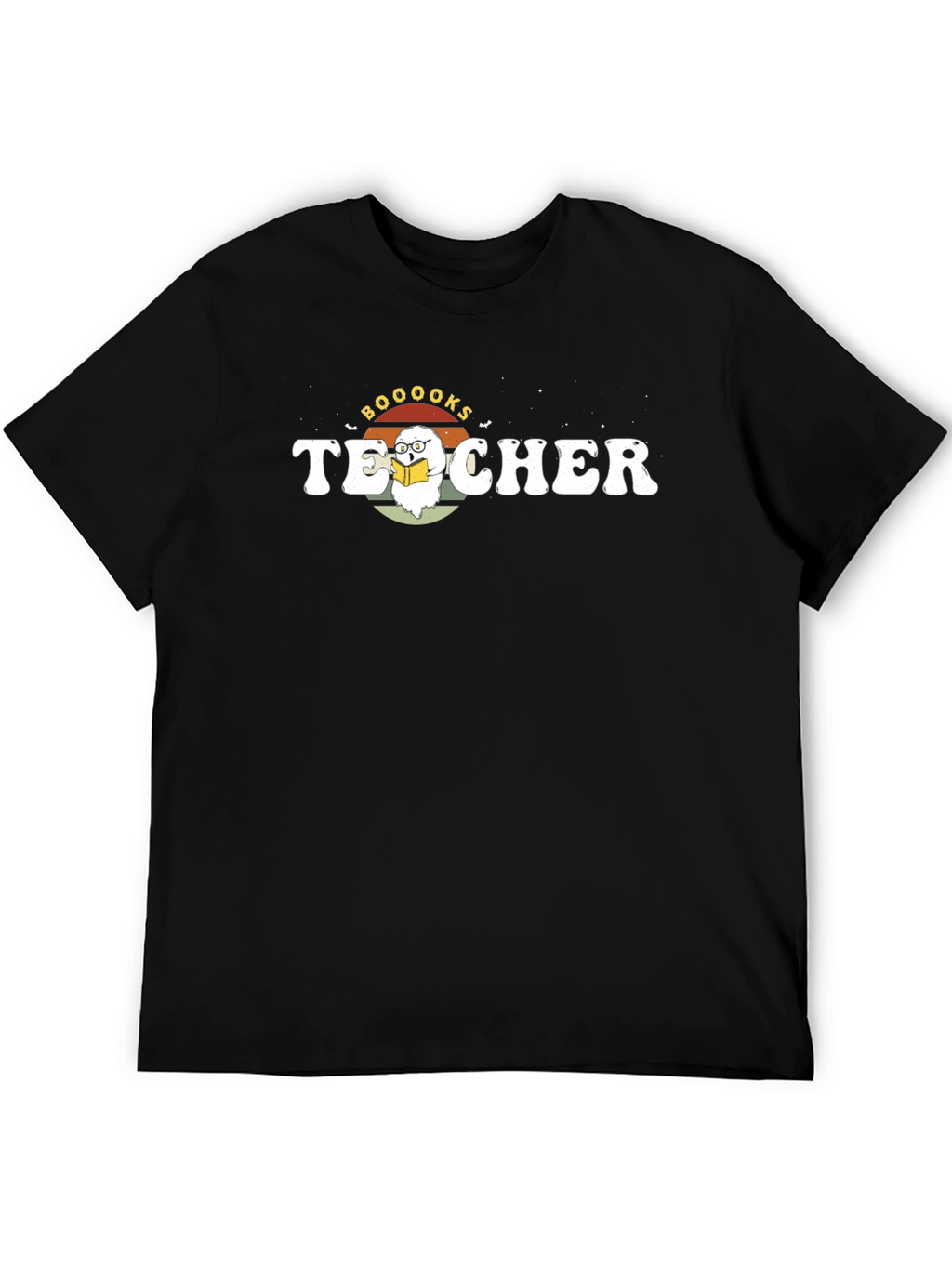 Booooks Teacher T-Shirt Halloween Reading Ghost