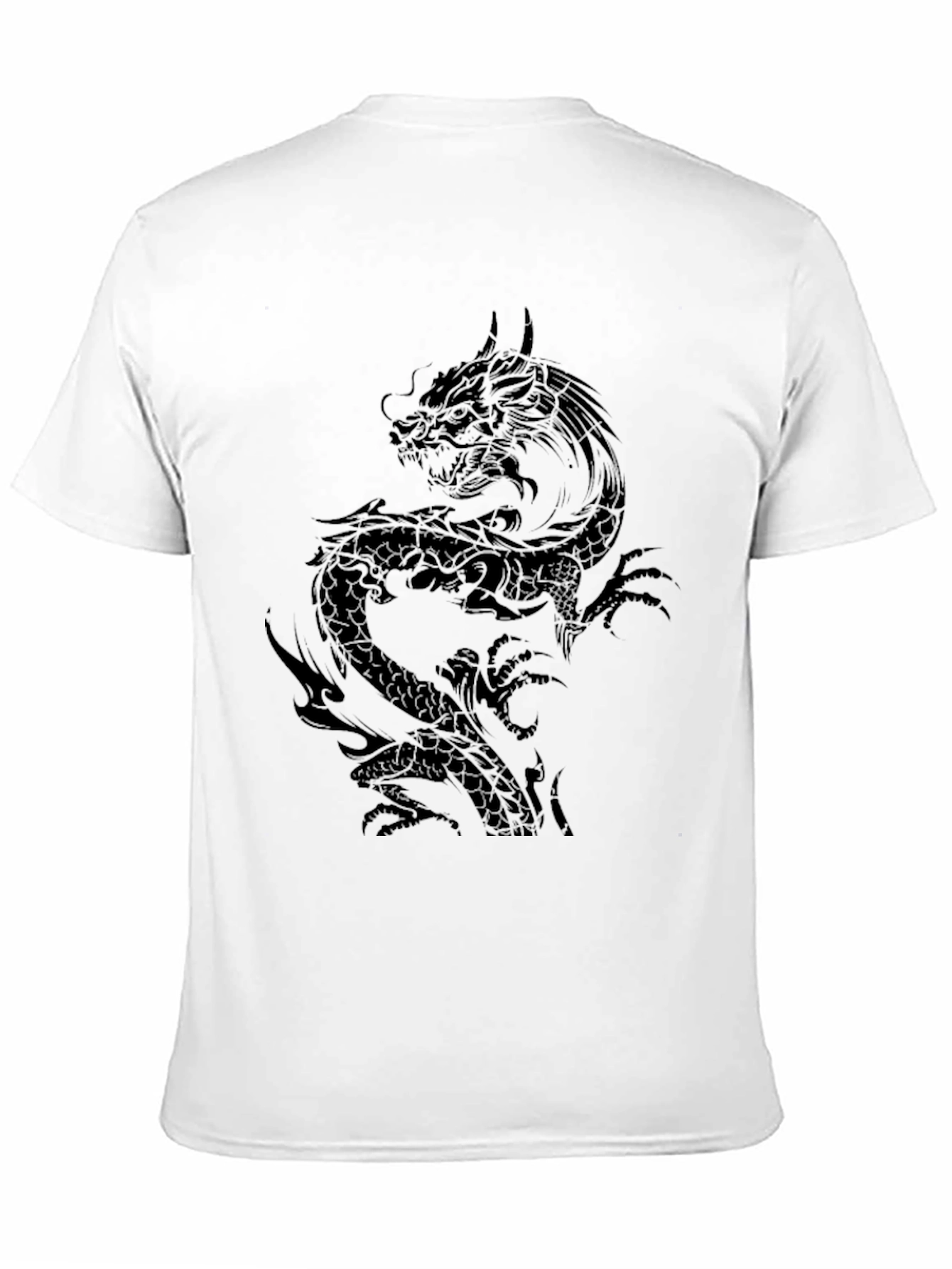 Black Dragon Graphic Tee - Mens Short Sleeve Casual Shirt