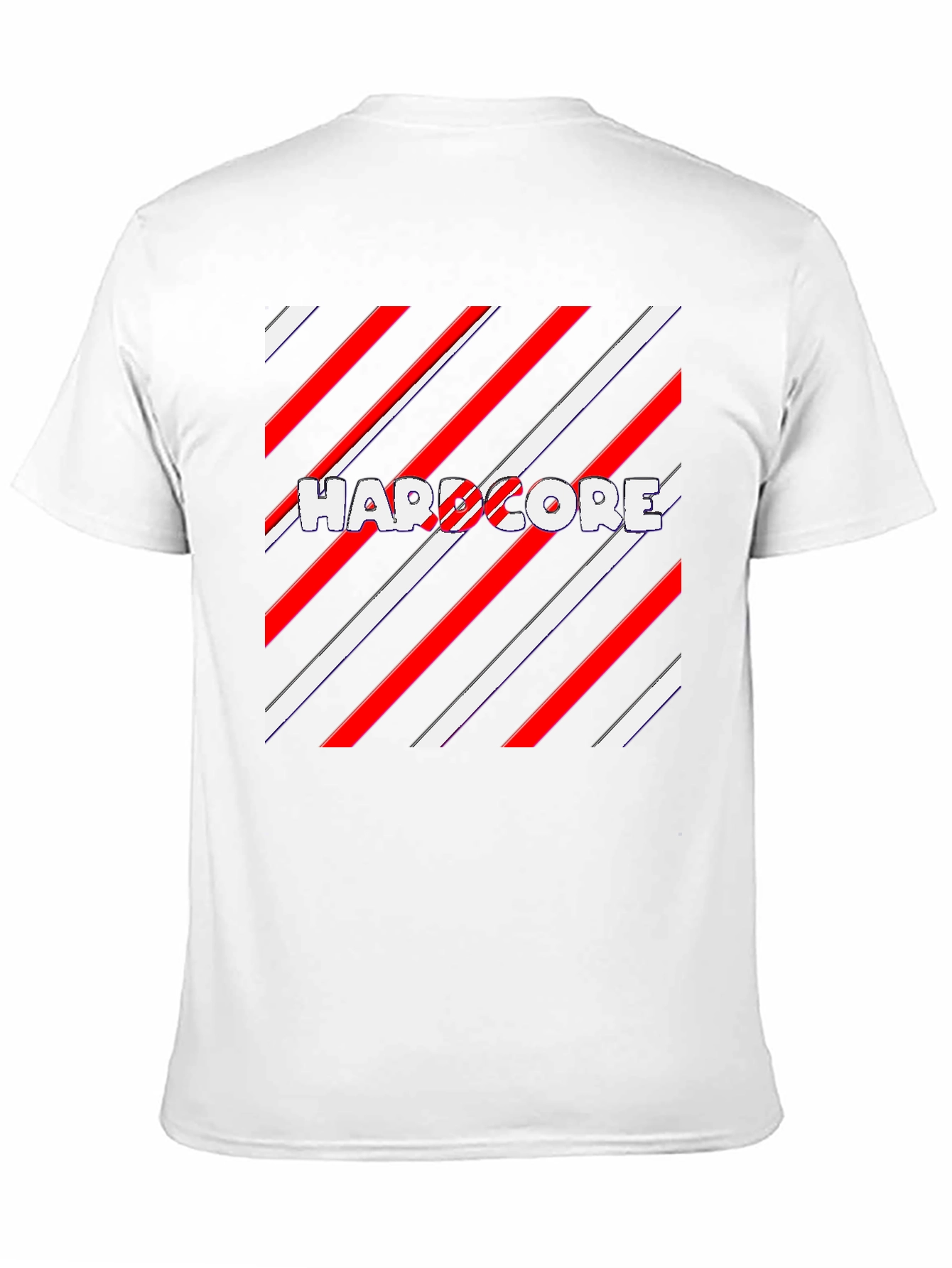 Hardcore Striped Graphic T-Shirt - Stylish Black Tee